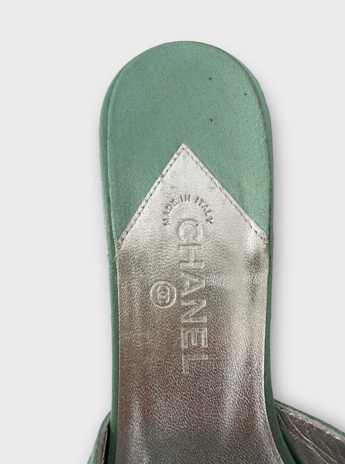 Mules /Escarpins Chanel turquoise/ vert clair/ T.37
