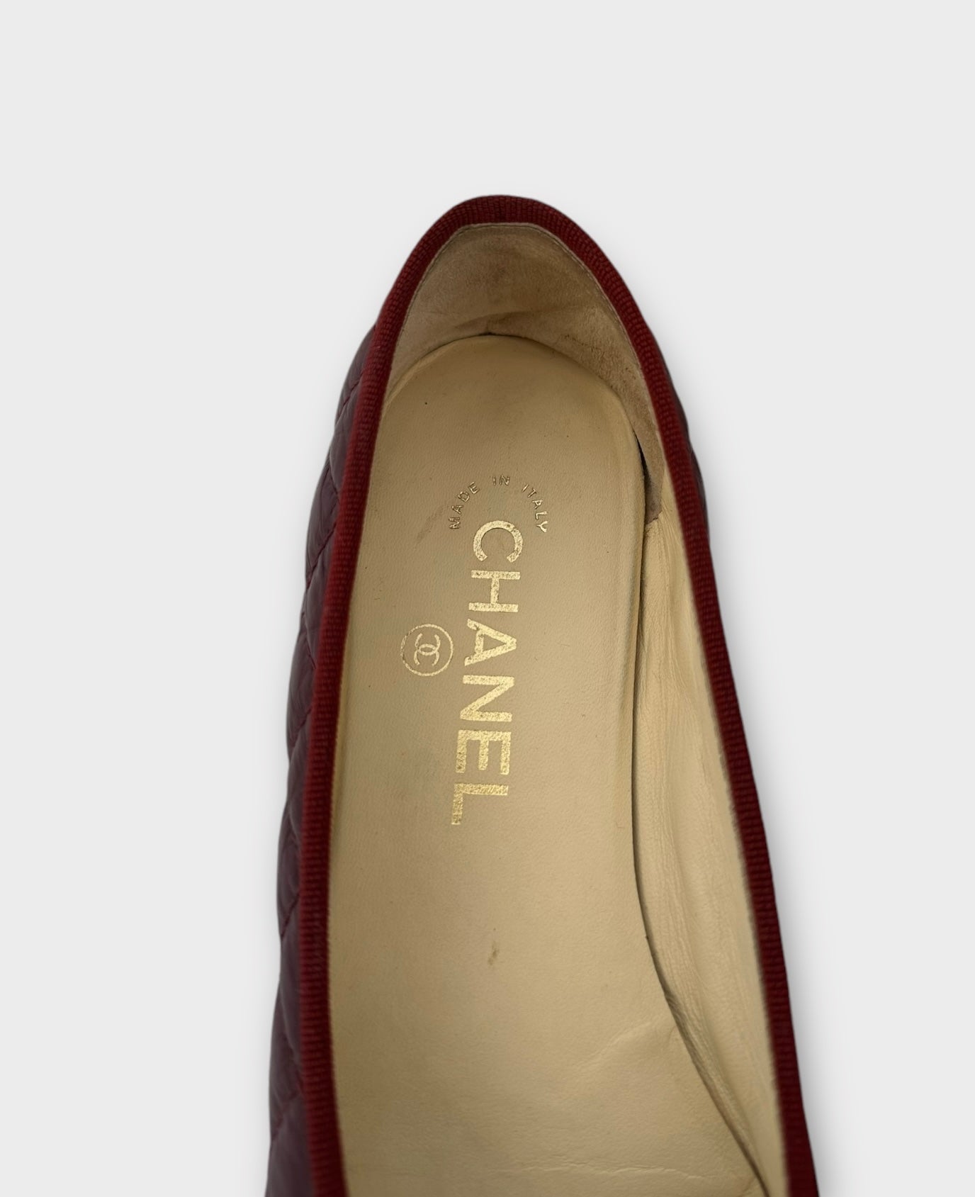 Chanel Ballerines matelassés bordeaux | T.38