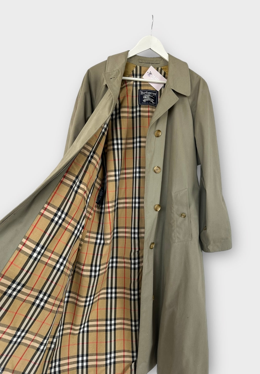 Trench-coat Burberry modèle « Camden » Kaki vintage/ T.M