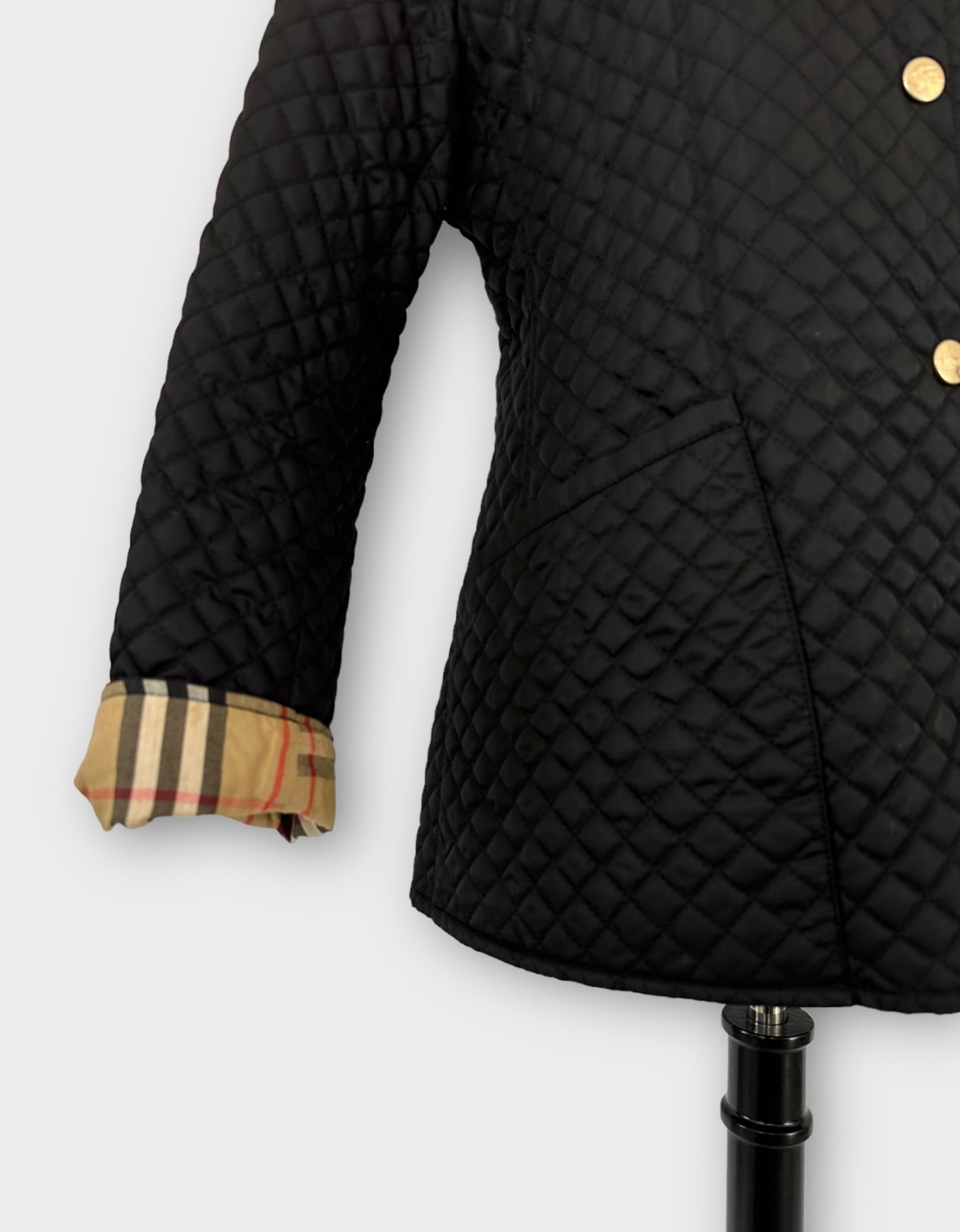 Veste matelassée noire Burberry/ T.M