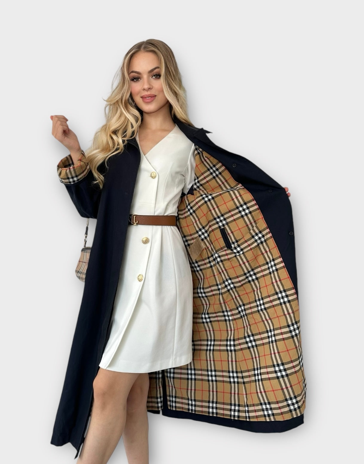 Burberry Trench-coat « the Brighton » bleu marine | T.XS