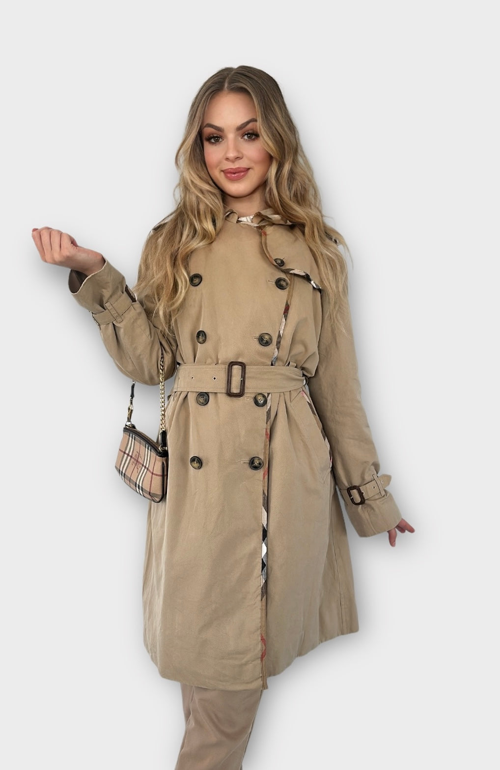 Trench-coat Burberry « the Chelsea » heritage honey/ T.L