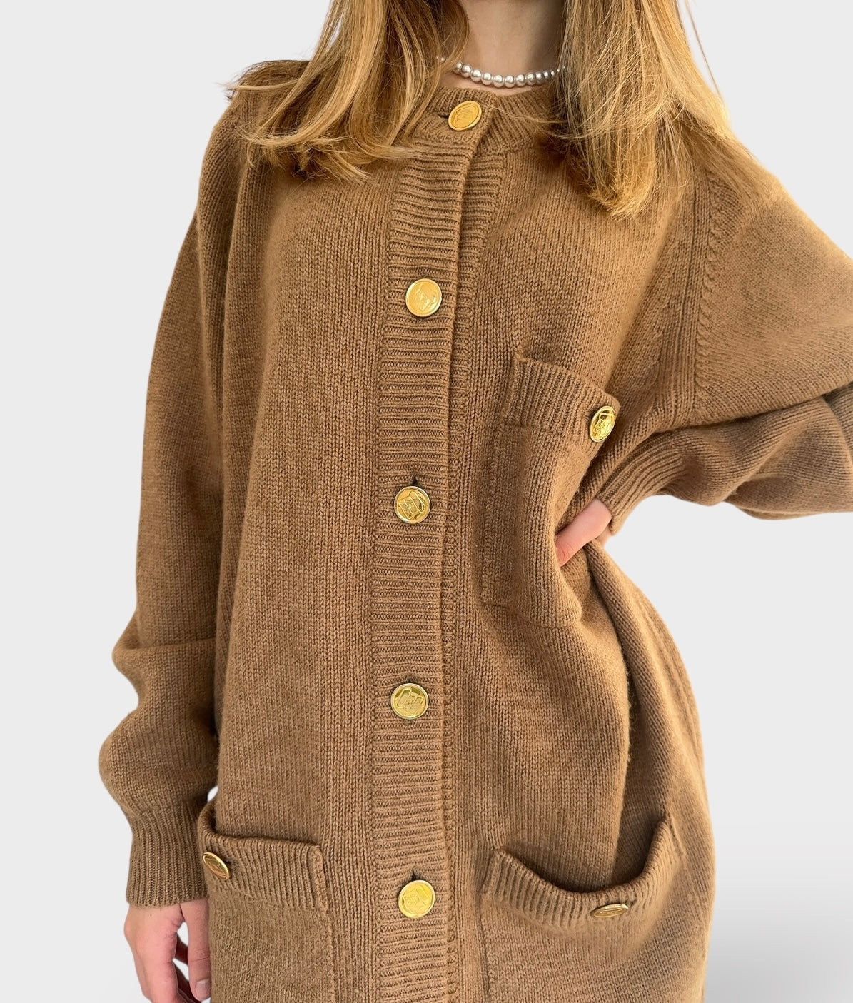 Chanel – Twin-Set ensemble marron CamelHair | T.M