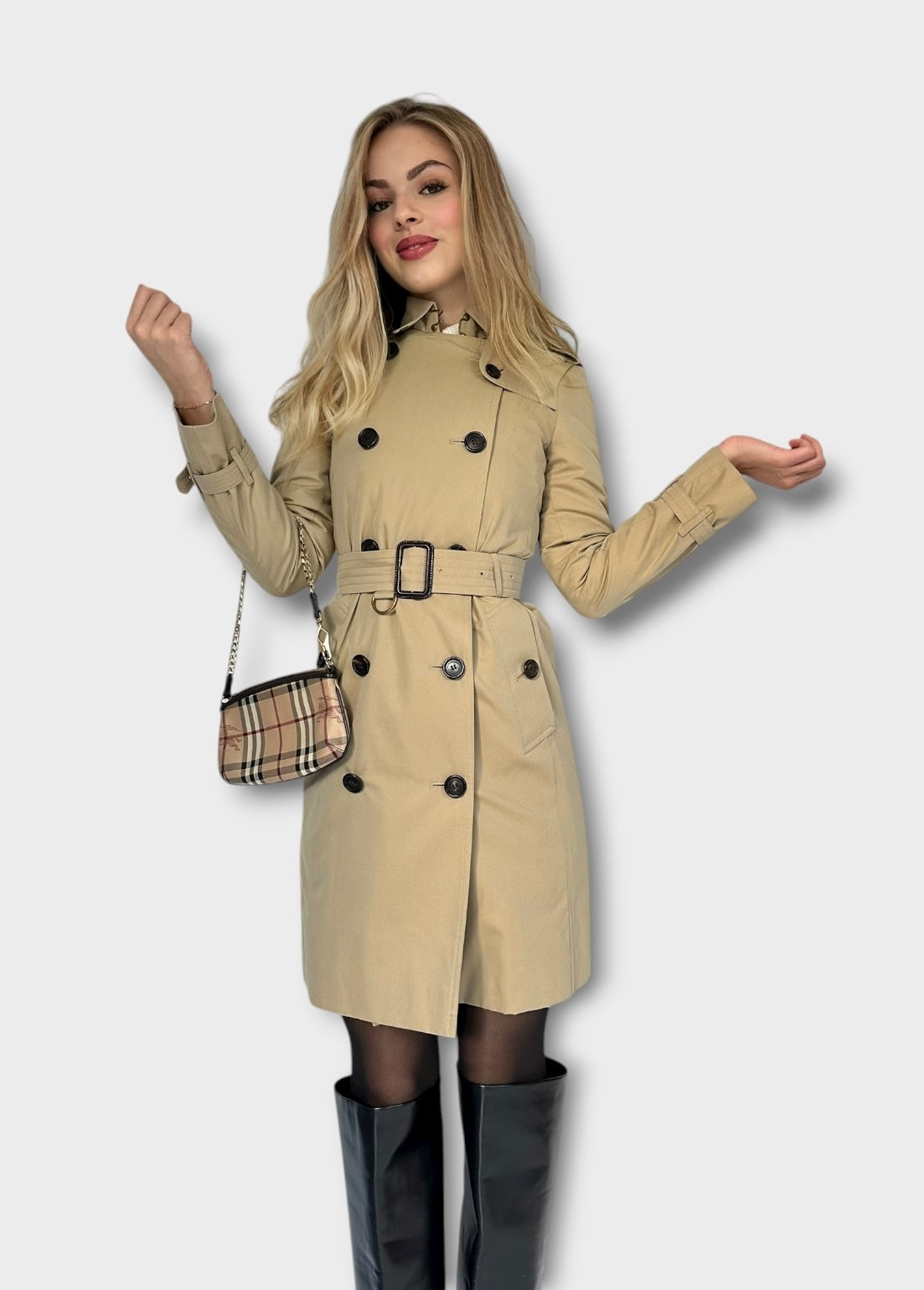 Burberry – Trench-coat “The Kensington ” Honey | T.XS