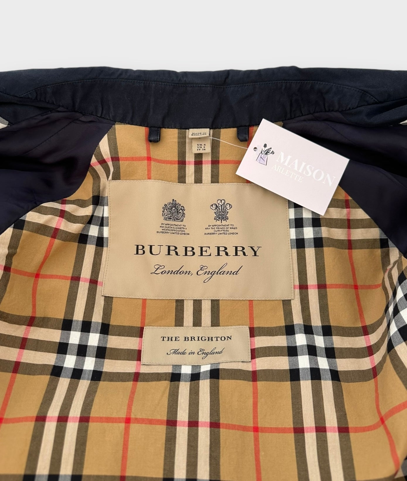 Burberry Trench-coat « the Brighton » bleu marine | T.XS