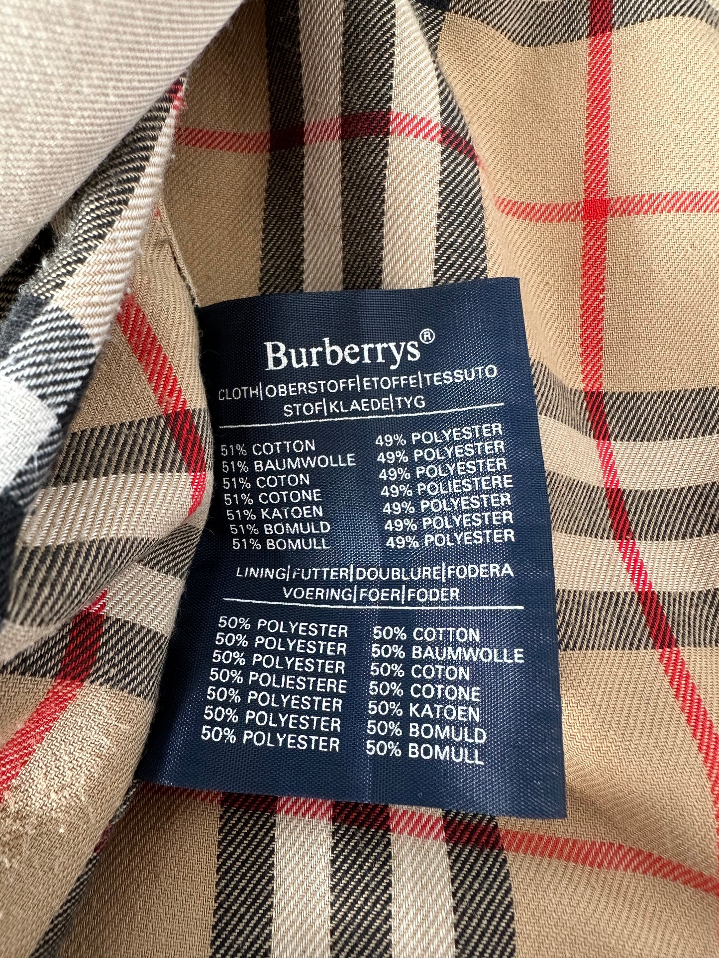 Trench-coat Burberry « Camden » beige + sa doublure en laine vintage