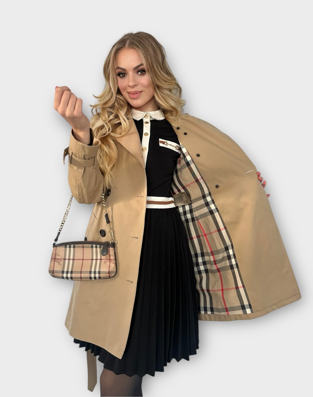 Burberry Trench-coat modèle “the Kensington ” Honey | T.XS