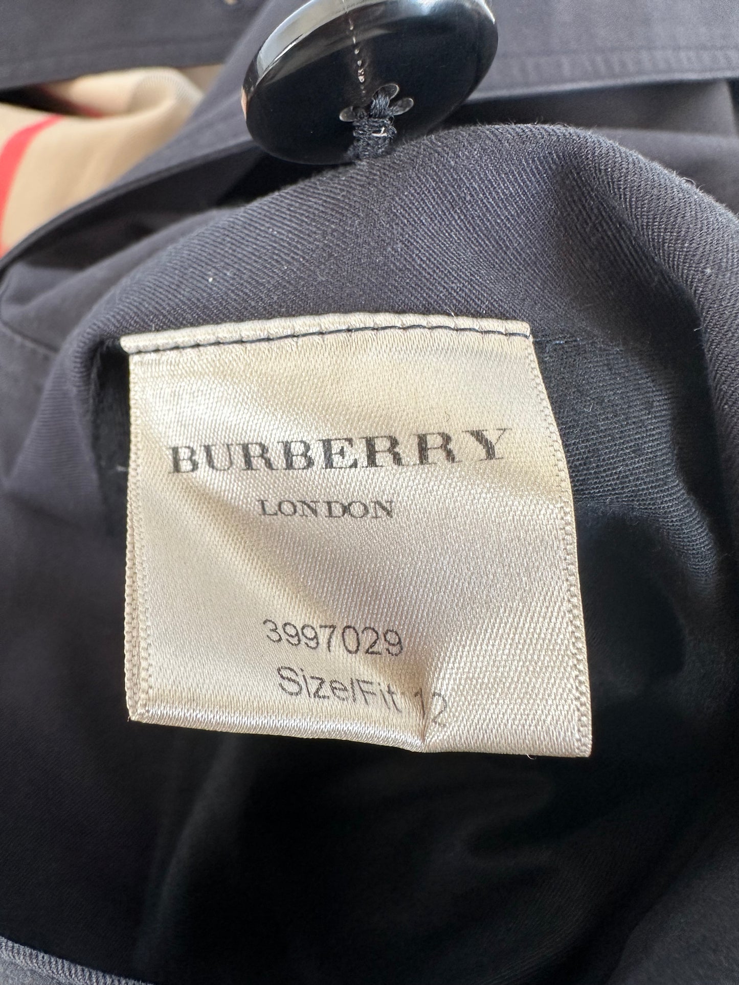 Trench-coat Burberry « the Sandringham » heritage bleu marine/ T.L