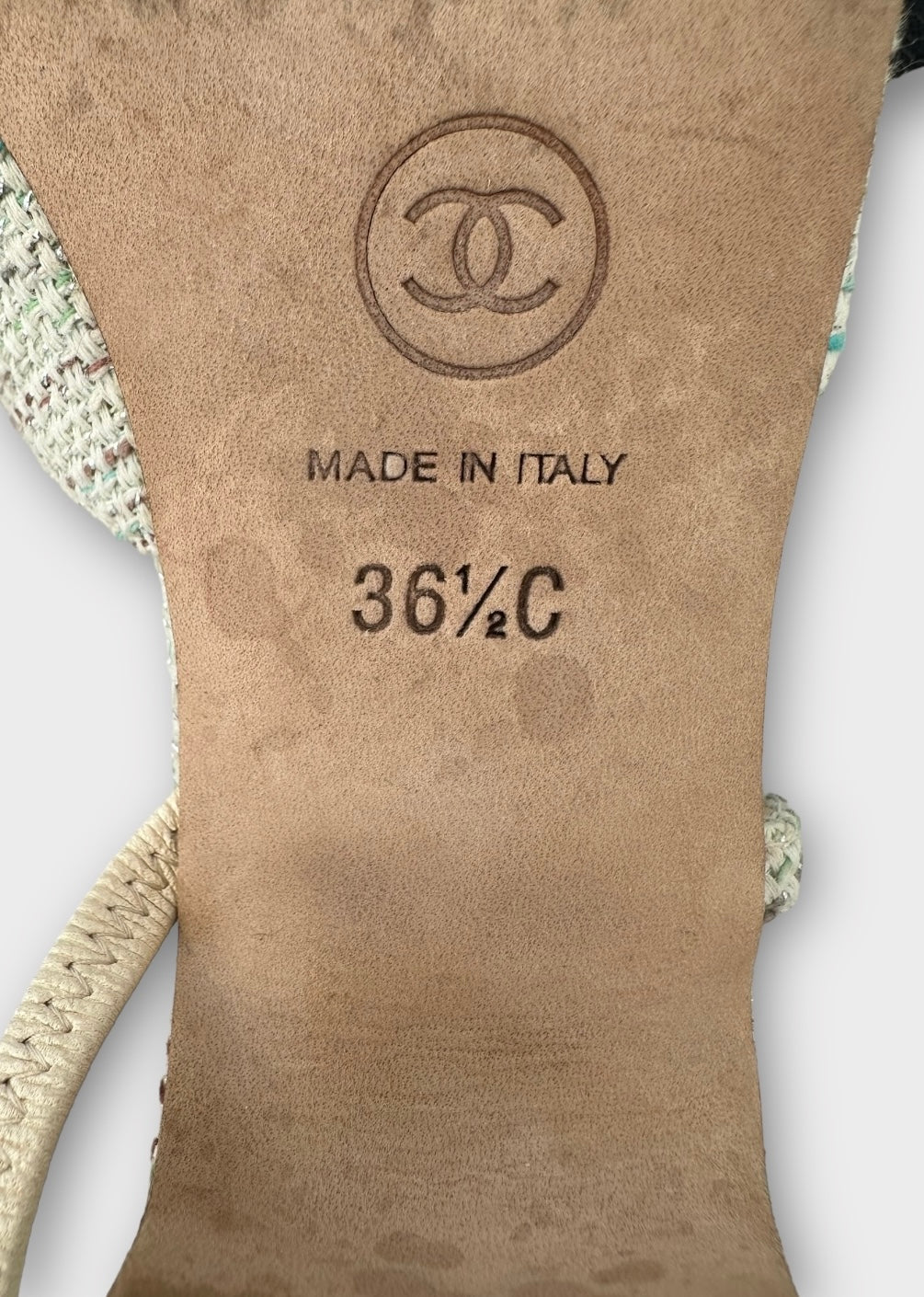 Slingback ( Escarpins ) en tweed Chanel | T.36,5