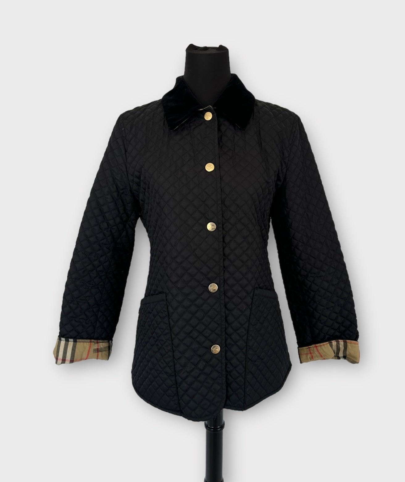 Veste matelassée noire Burberry/ T.M