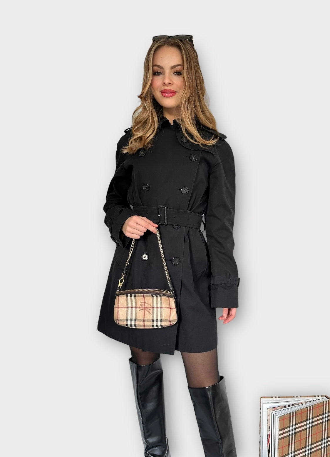 Burberry – Trench-coat “The Chelsea ” Noir modèle récent | T.L