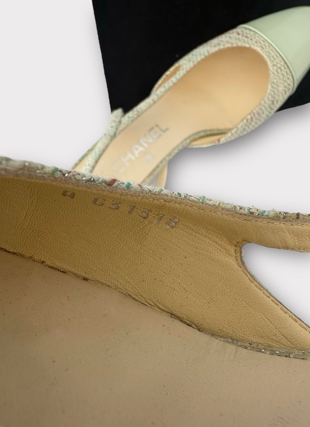 Slingback ( Escarpins ) en tweed Chanel | T.36,5