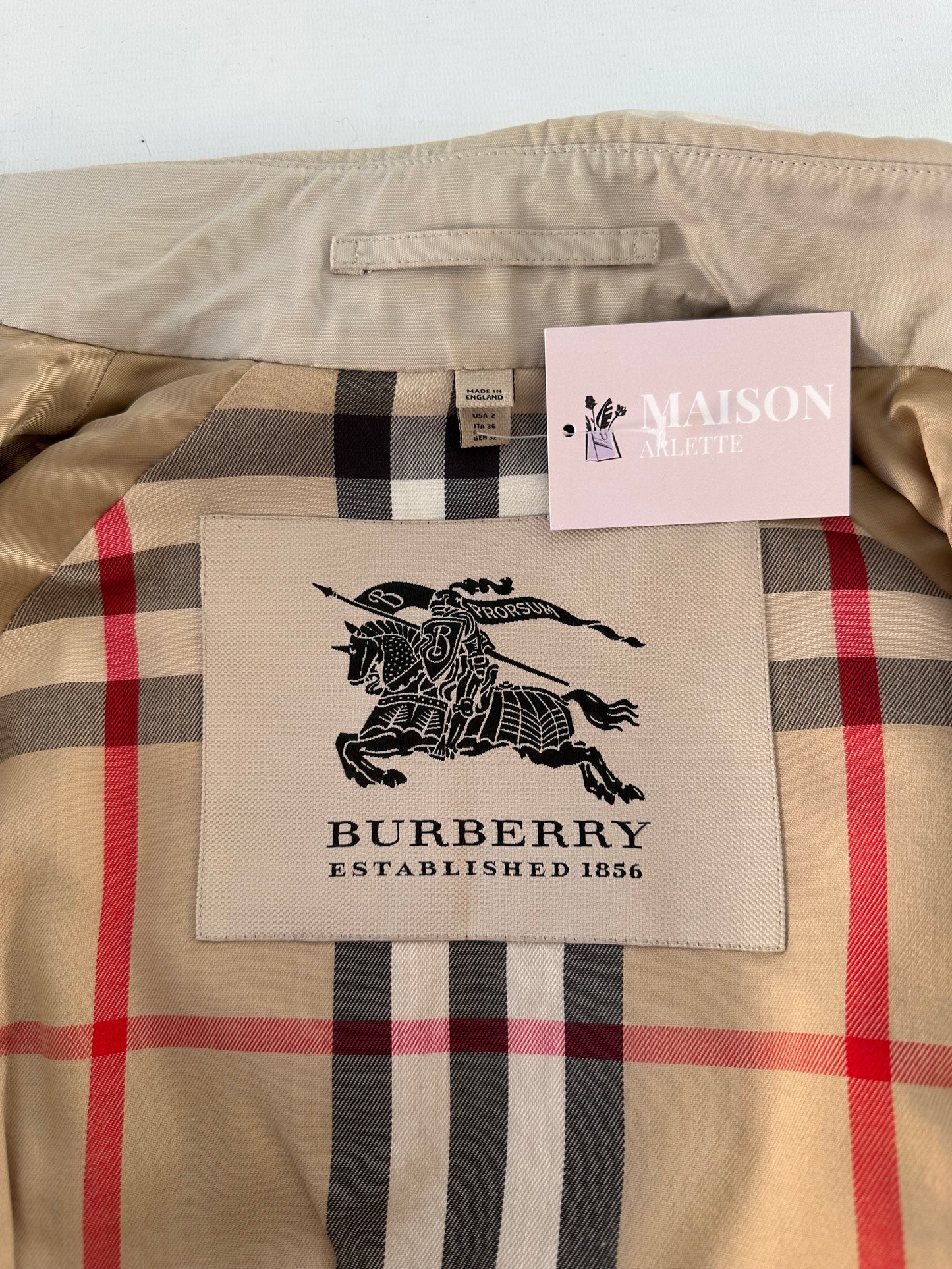 Trench-coat Burberry « the Chelsea » heritage stone/ T.XS