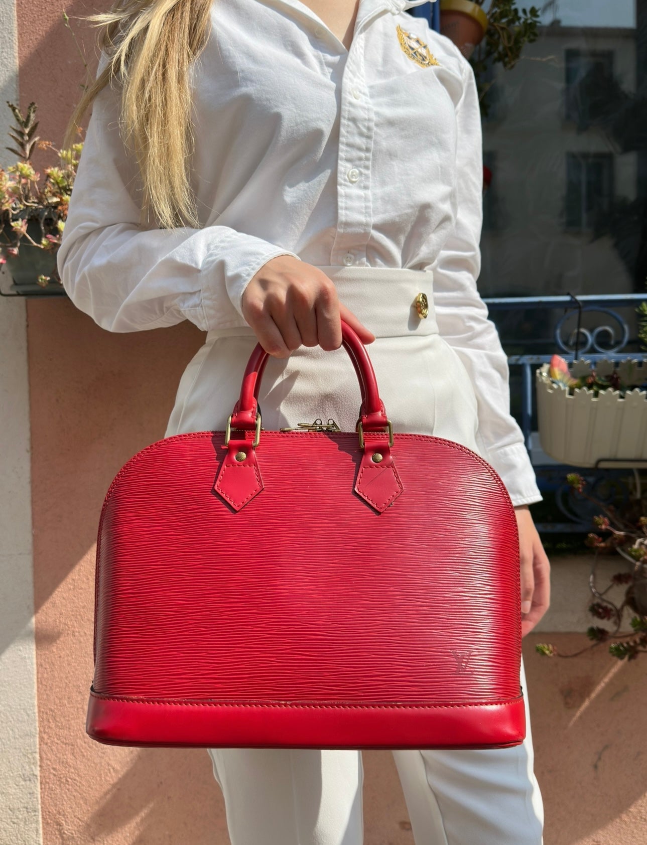 Louis Vuitton – Alma PM Cuir Épi Rouge