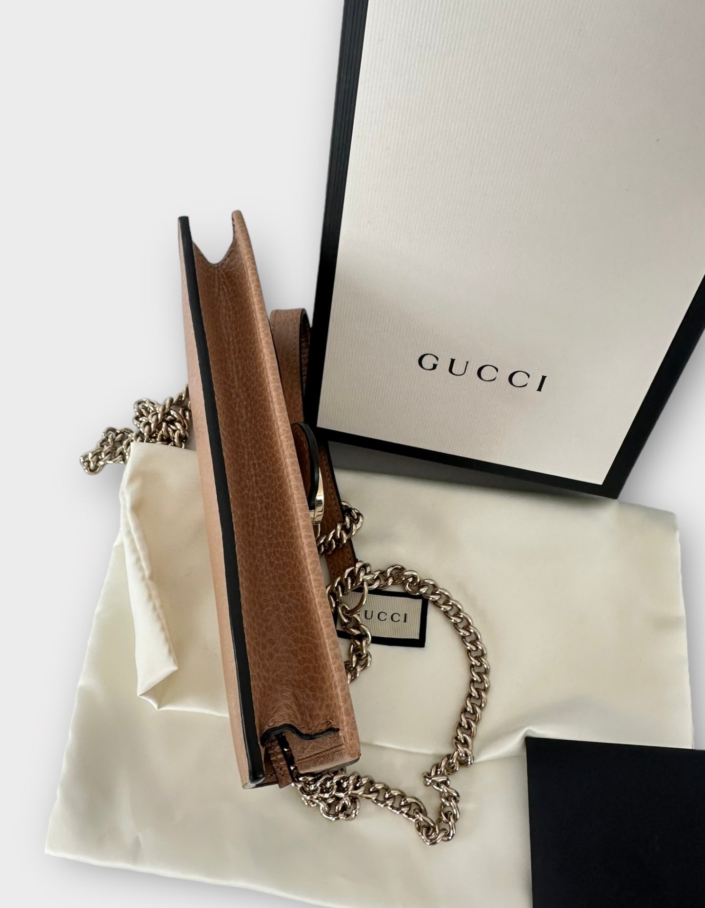 Sac Gucci interlocking marron camel
