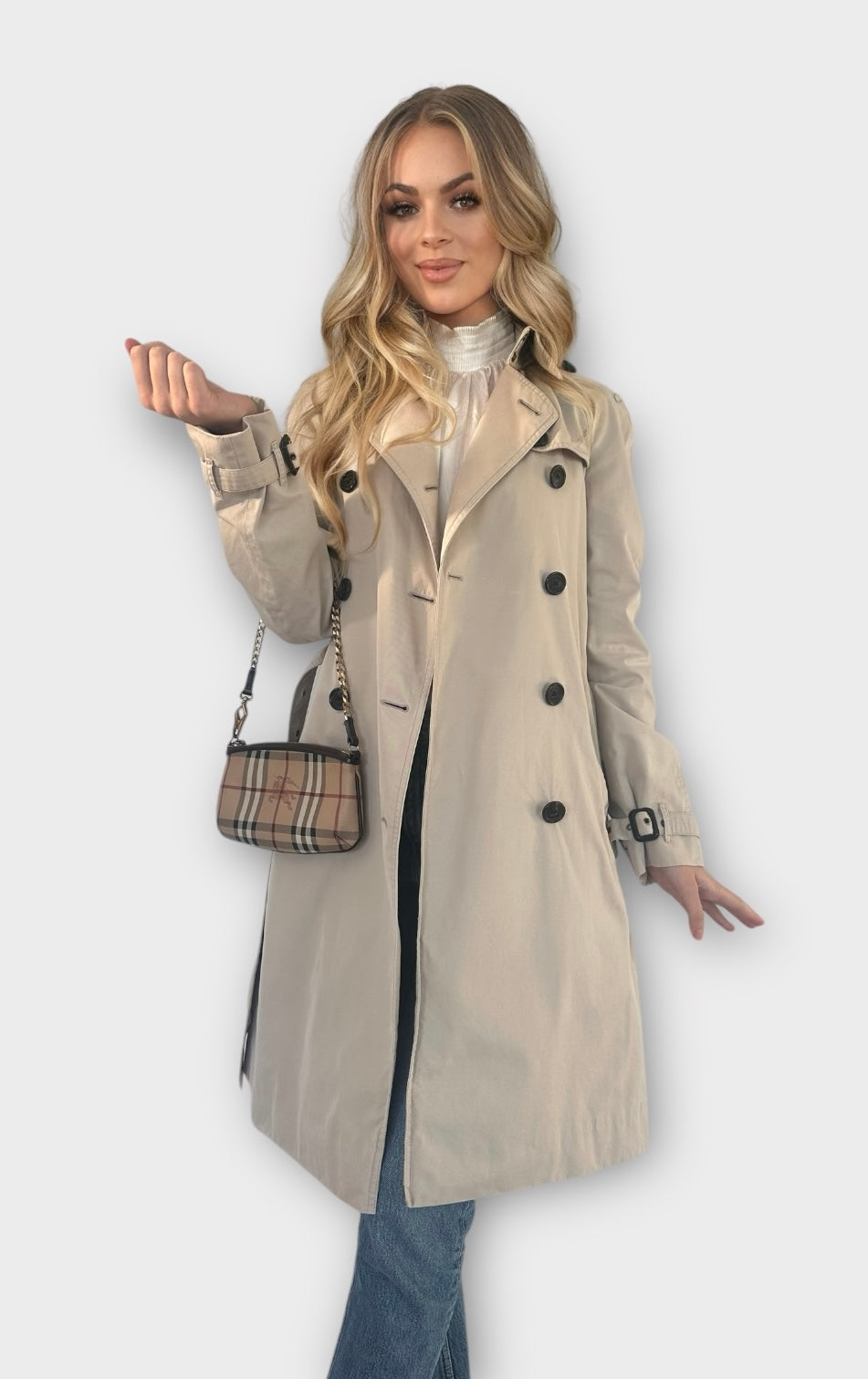 Burberry Trench-coat modèle “the Chelsea ” Stone | T.M