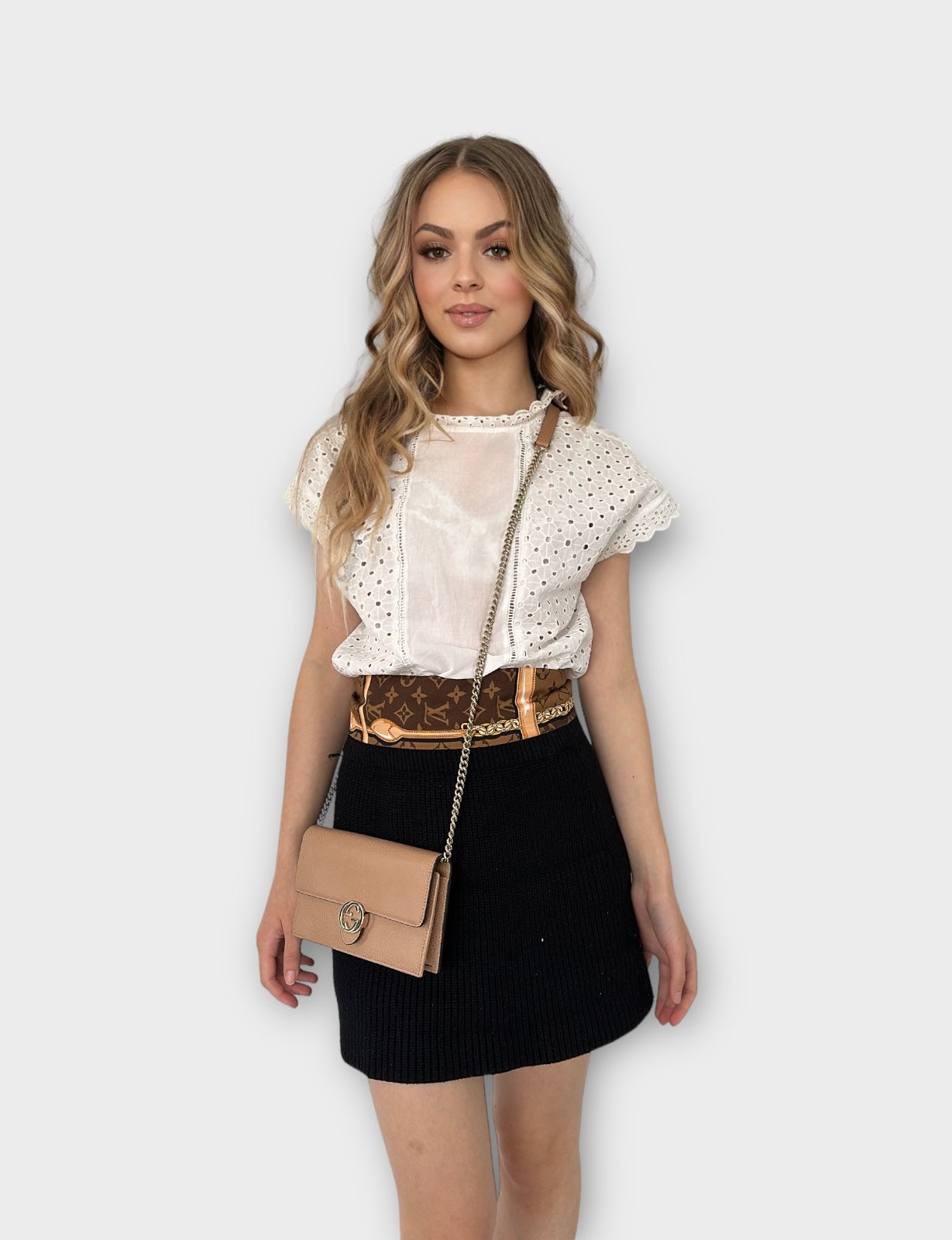 Sac Gucci interlocking marron camel
