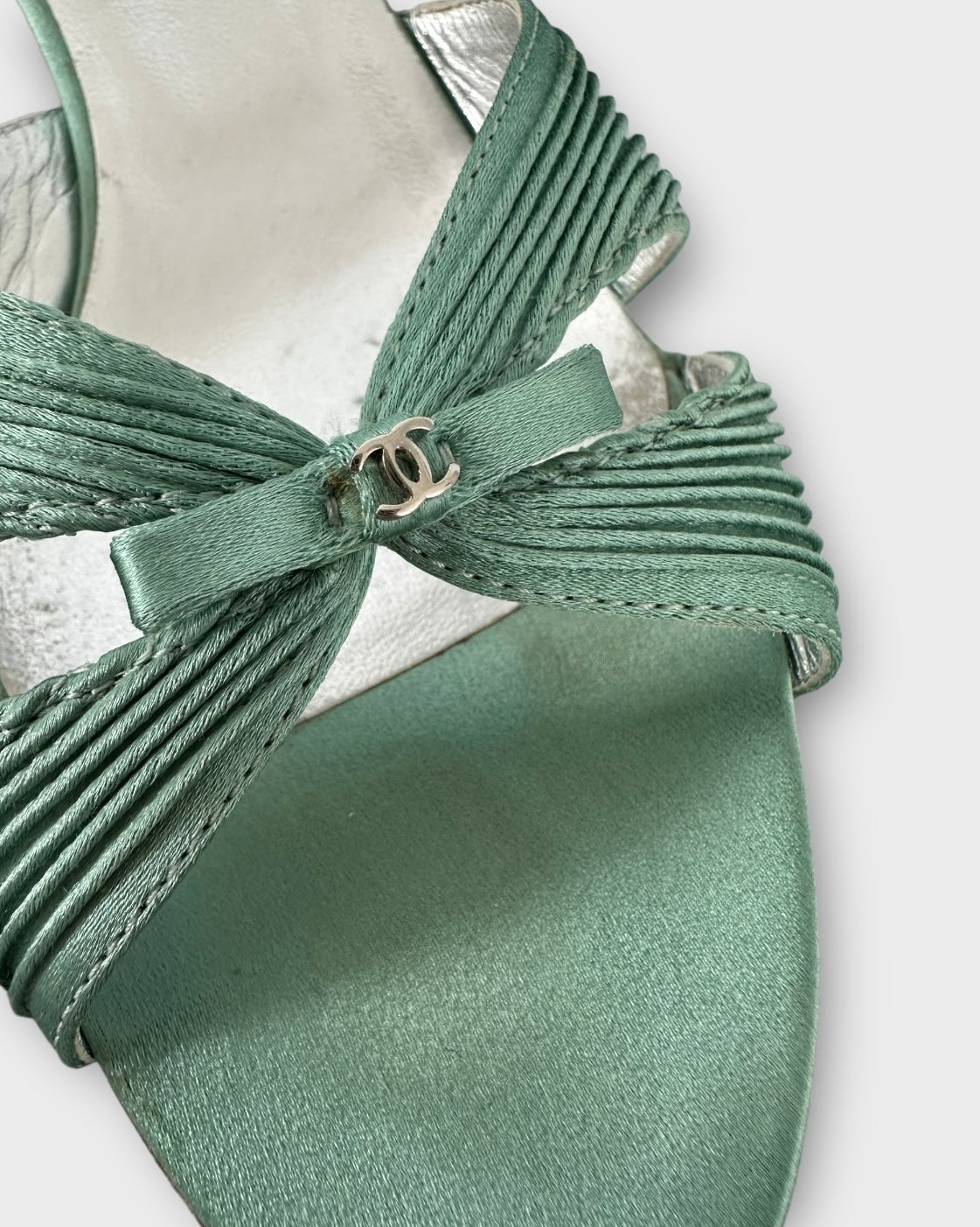 Mules /Escarpins Chanel turquoise/ vert clair/ T.37