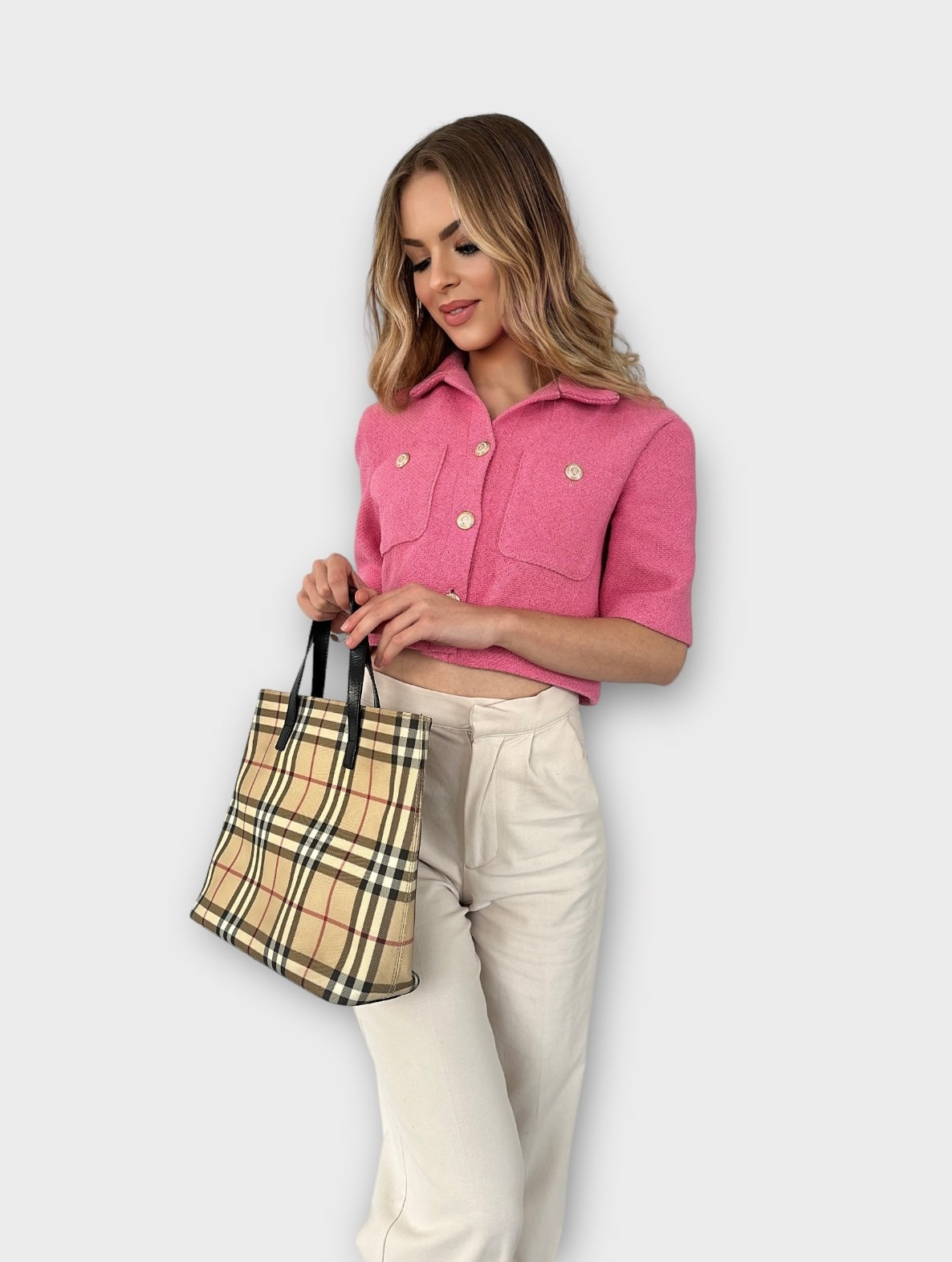 Sac cabas tartan Burberry