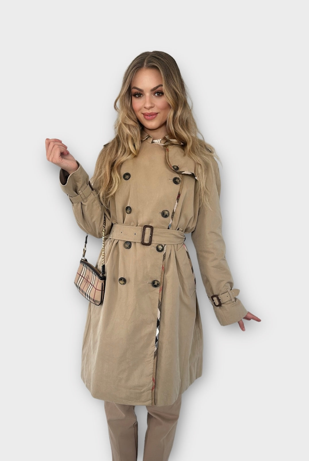 Trench-coat Burberry « the Chelsea » heritage honey/ T.L