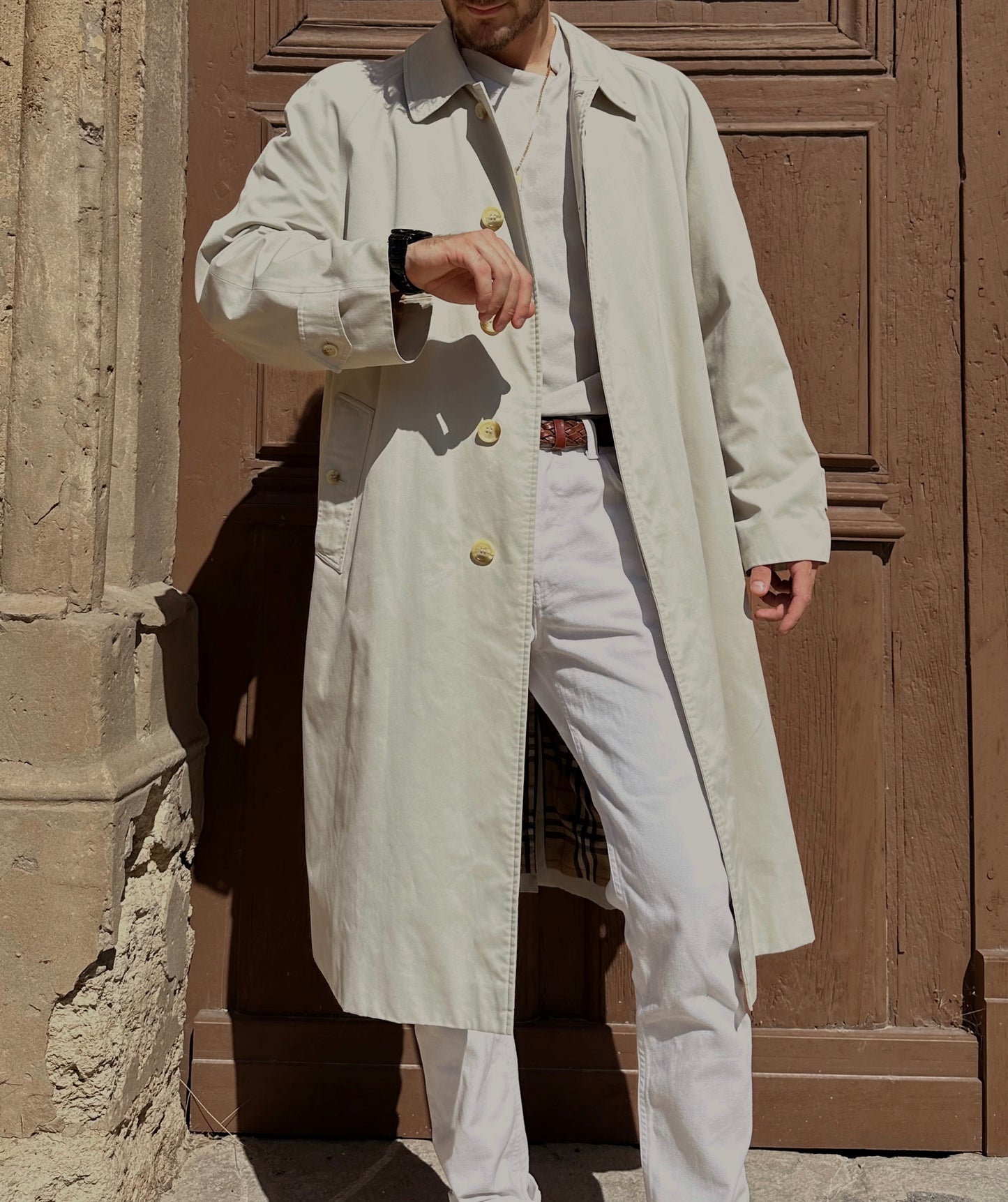 Burberry vintage – Trench-coat “ Camden ”beige clair | T.L