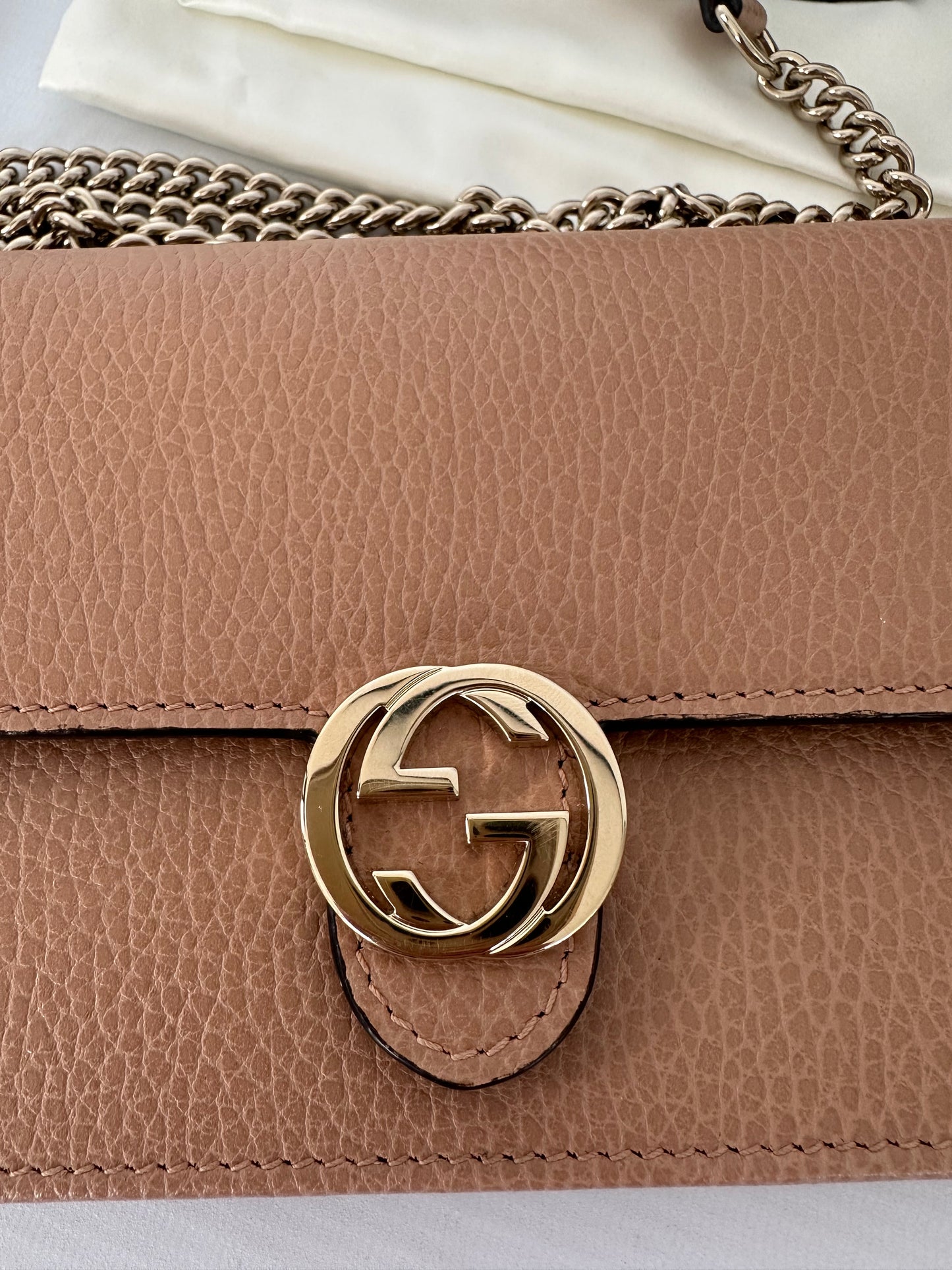 Sac Gucci interlocking marron camel
