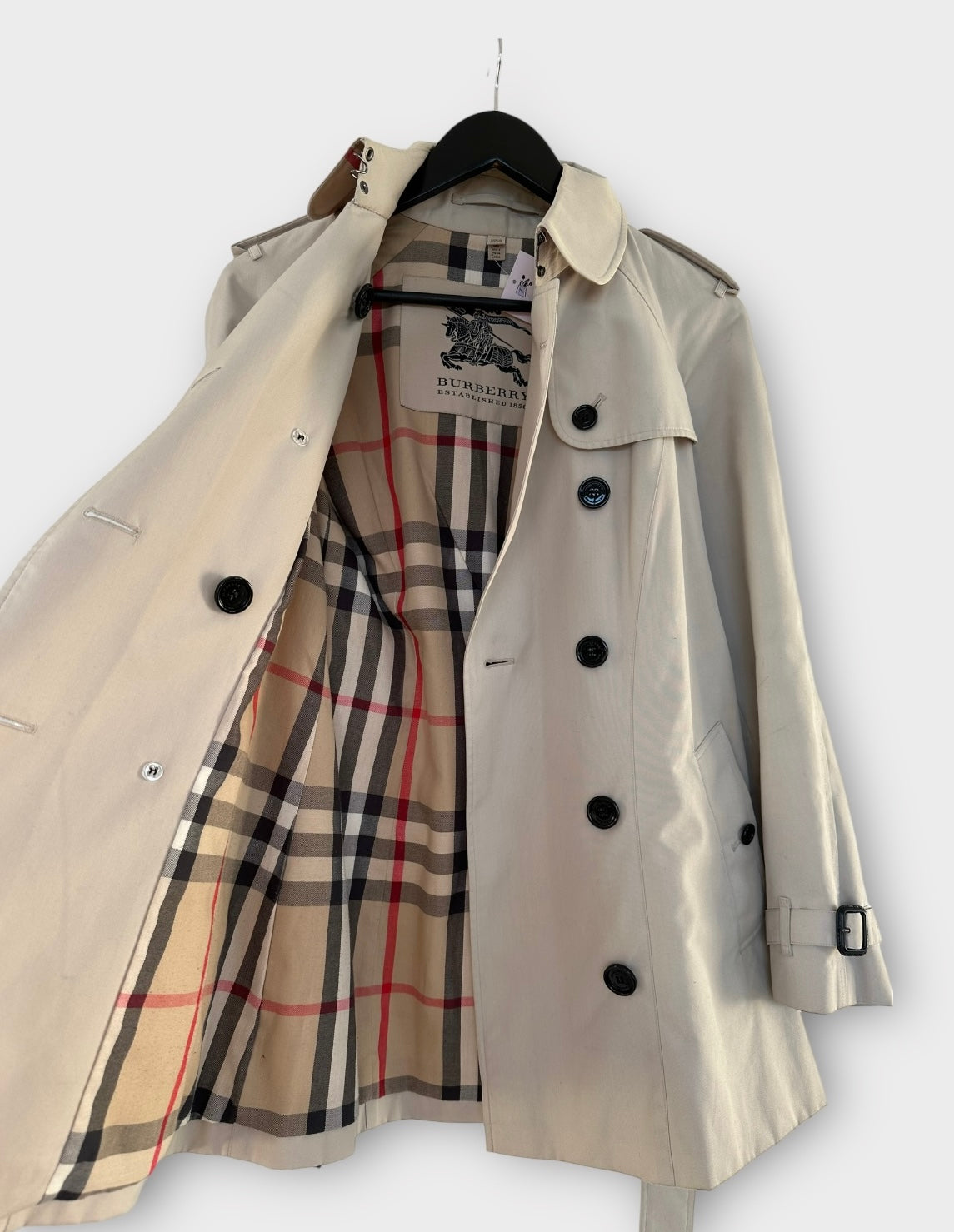 Trench-coat Burberry « the Chelsea » heritage stone/ T.XS