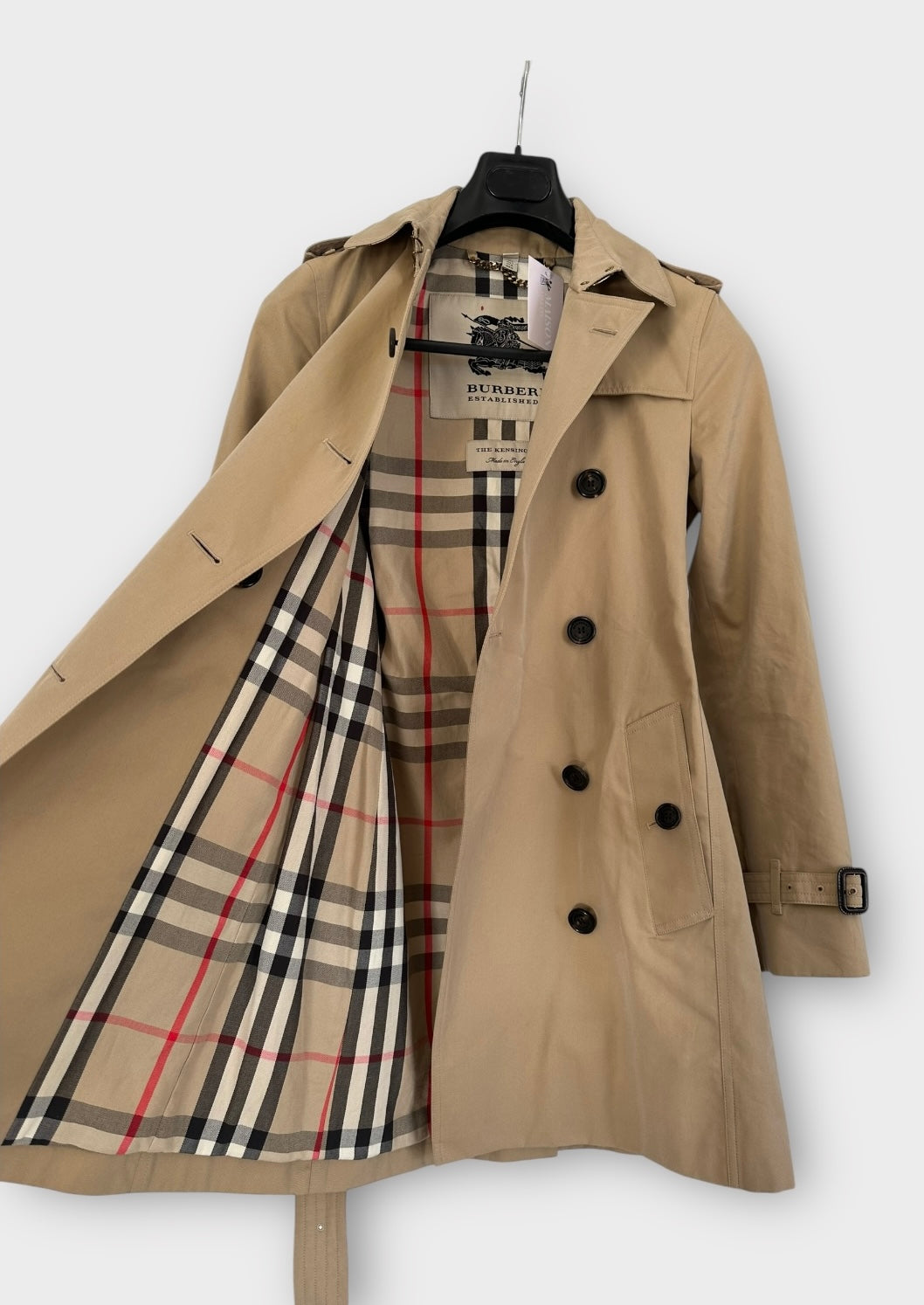 Burberry Trench-coat modèle “the Kensington ” Honey | T.XS