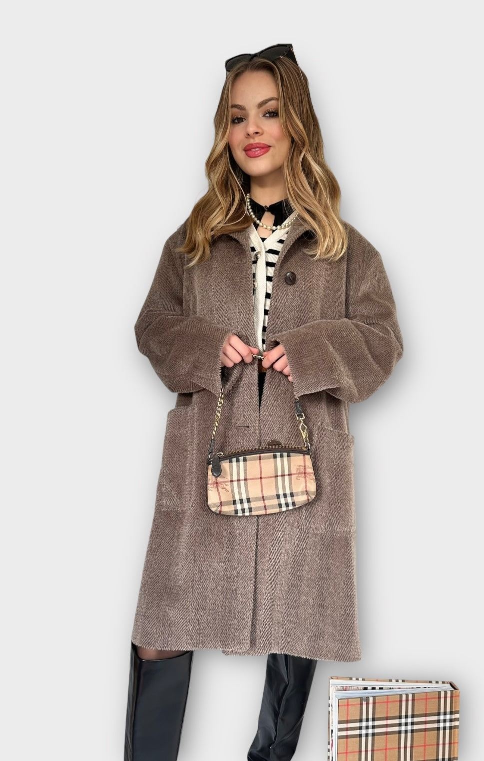 Burberry vintage - manteau en laine « Camden » Marron | T.M