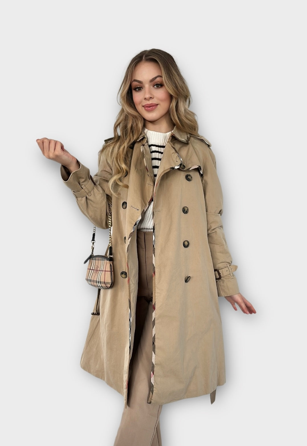 Trench-coat Burberry « the Chelsea » heritage honey/ T.L