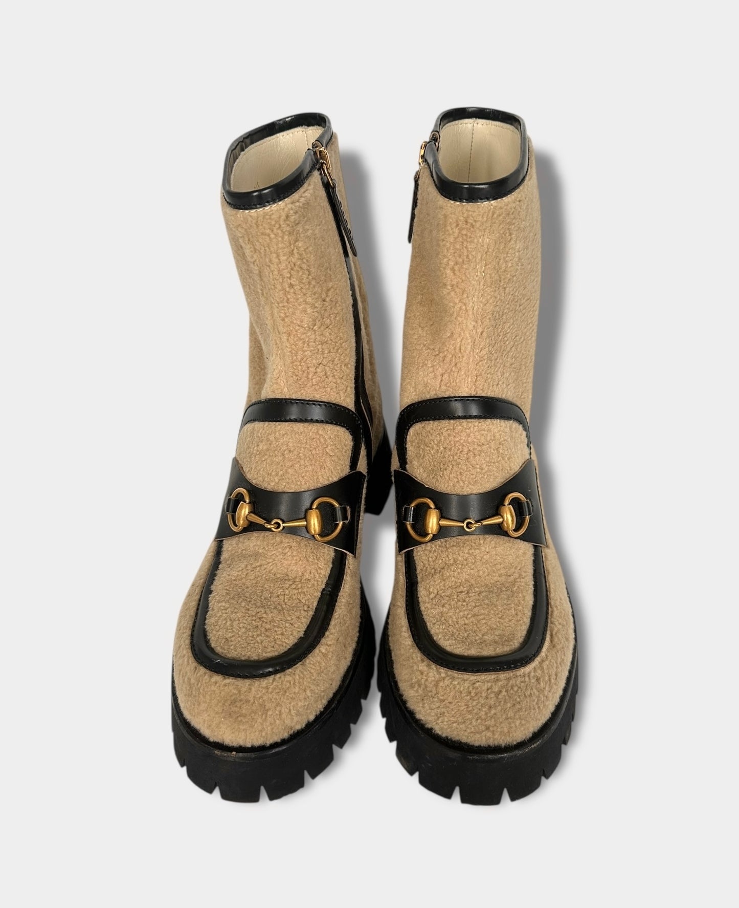 Gucci - Bottes en laine beige ( style fourrure mouton ) Mors | T.40