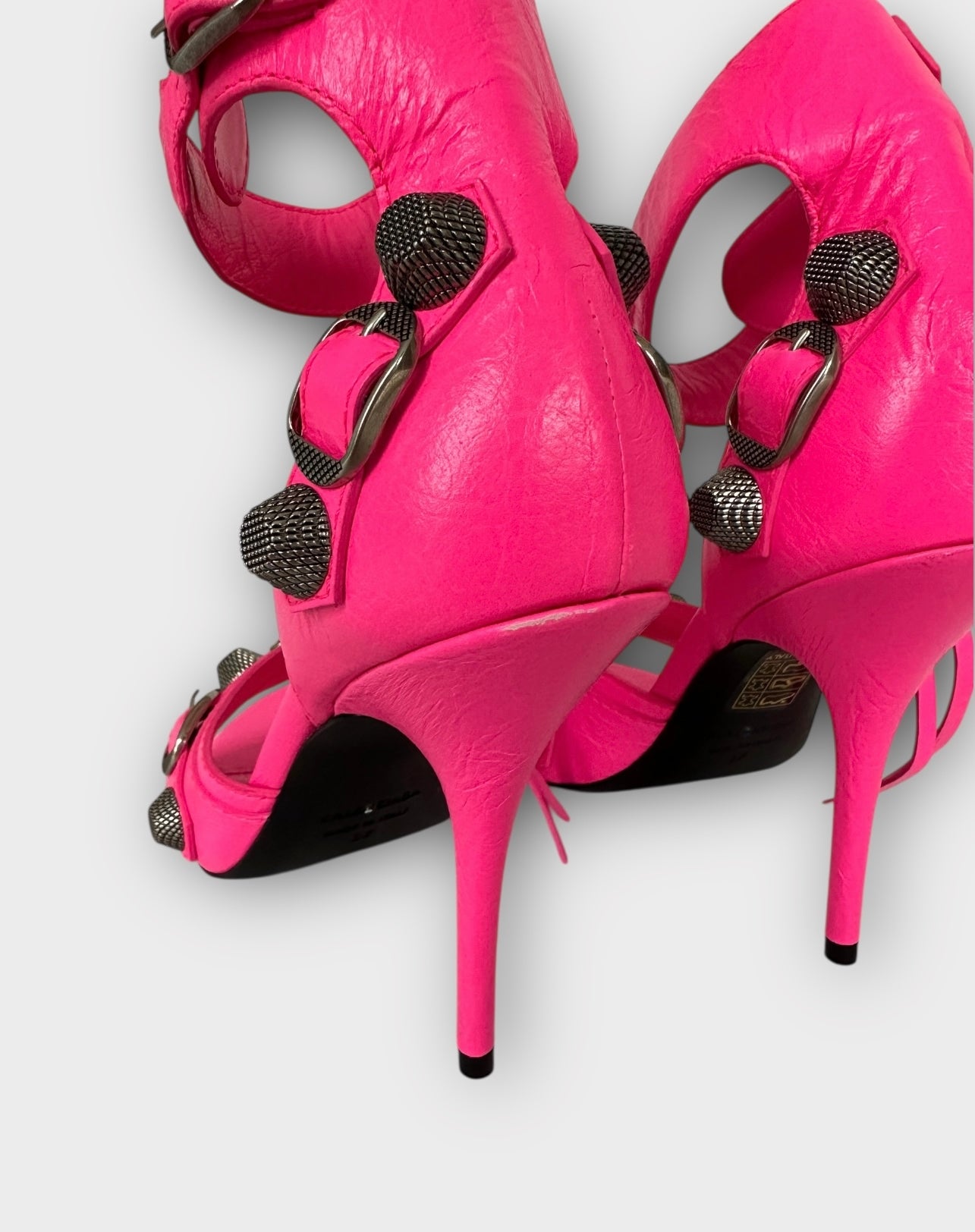 Balenciaga Escarpins/ Sandales Cagole cuir rose | T.37