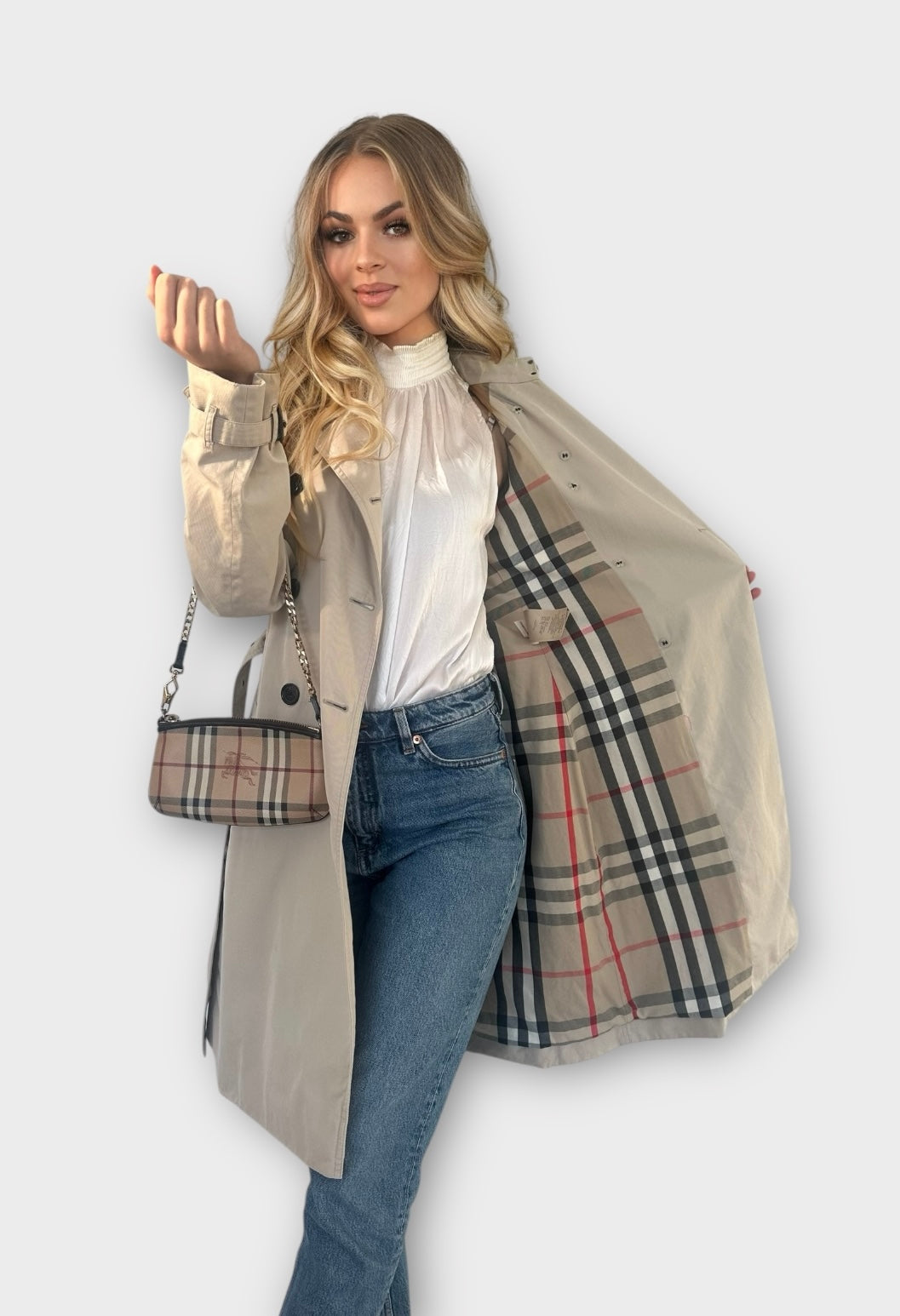Burberry Trench-coat modèle “the Chelsea ” Stone | T.M