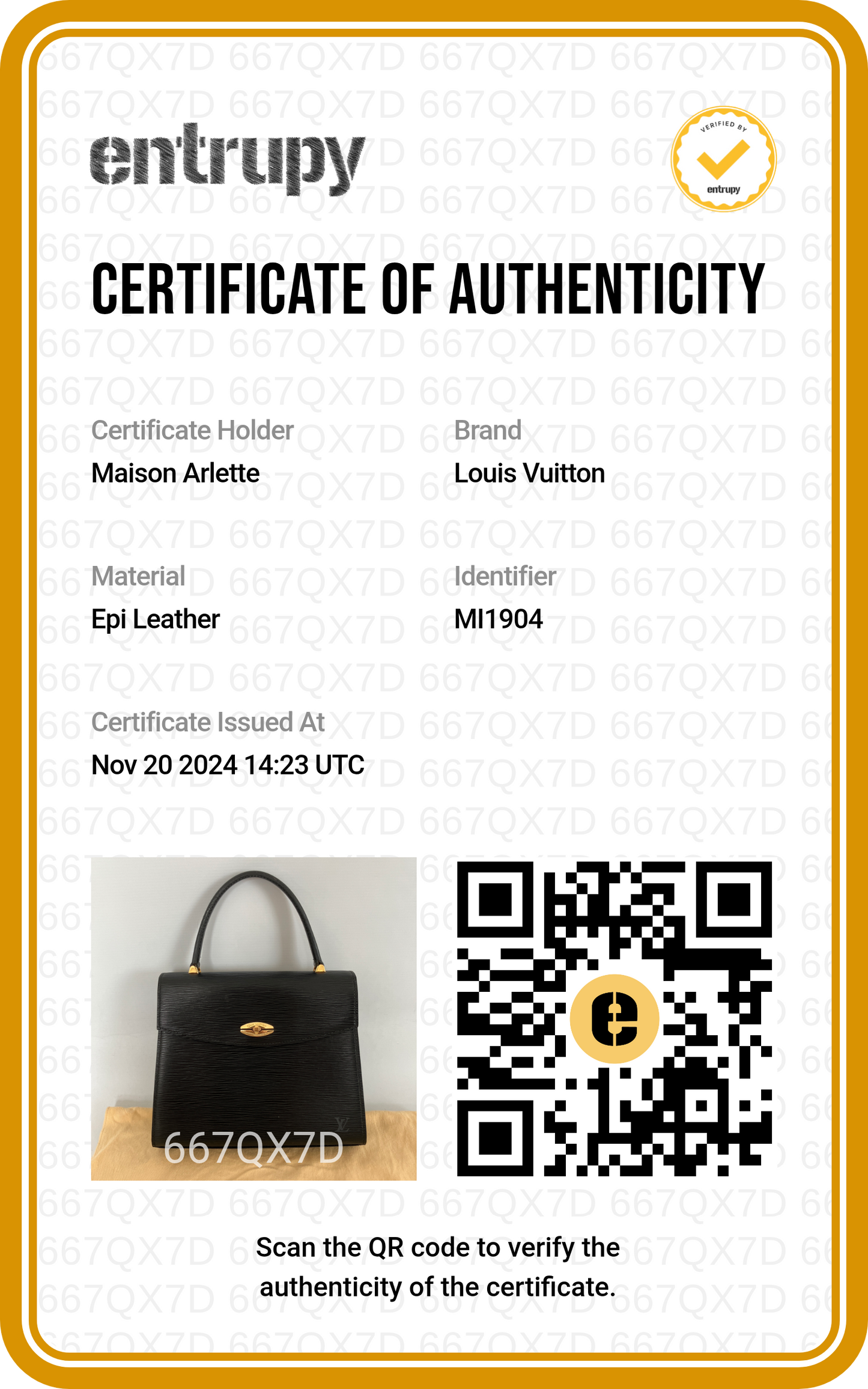 Louis Vuitton Maleserbes cuir épi noir
