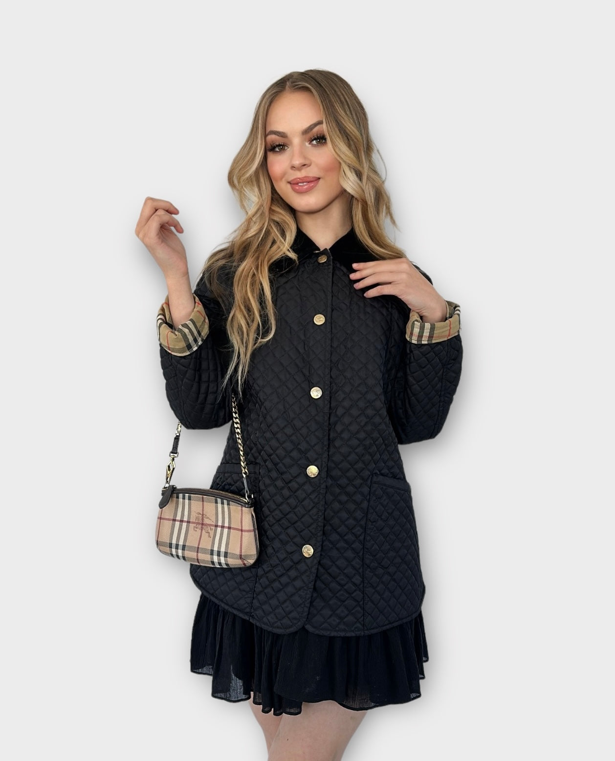 Veste matelassée noire Burberry/ T.M