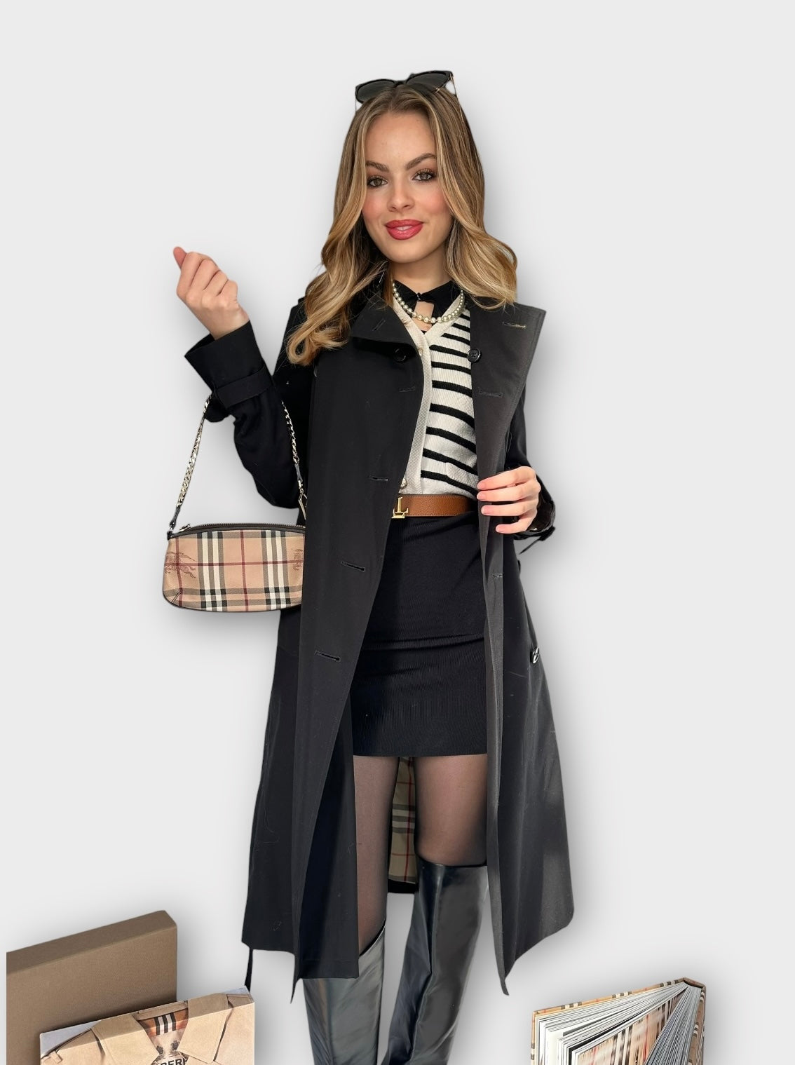 Burberry – Trench-coat “The Chelsea ” Noir modèle récent | T.S