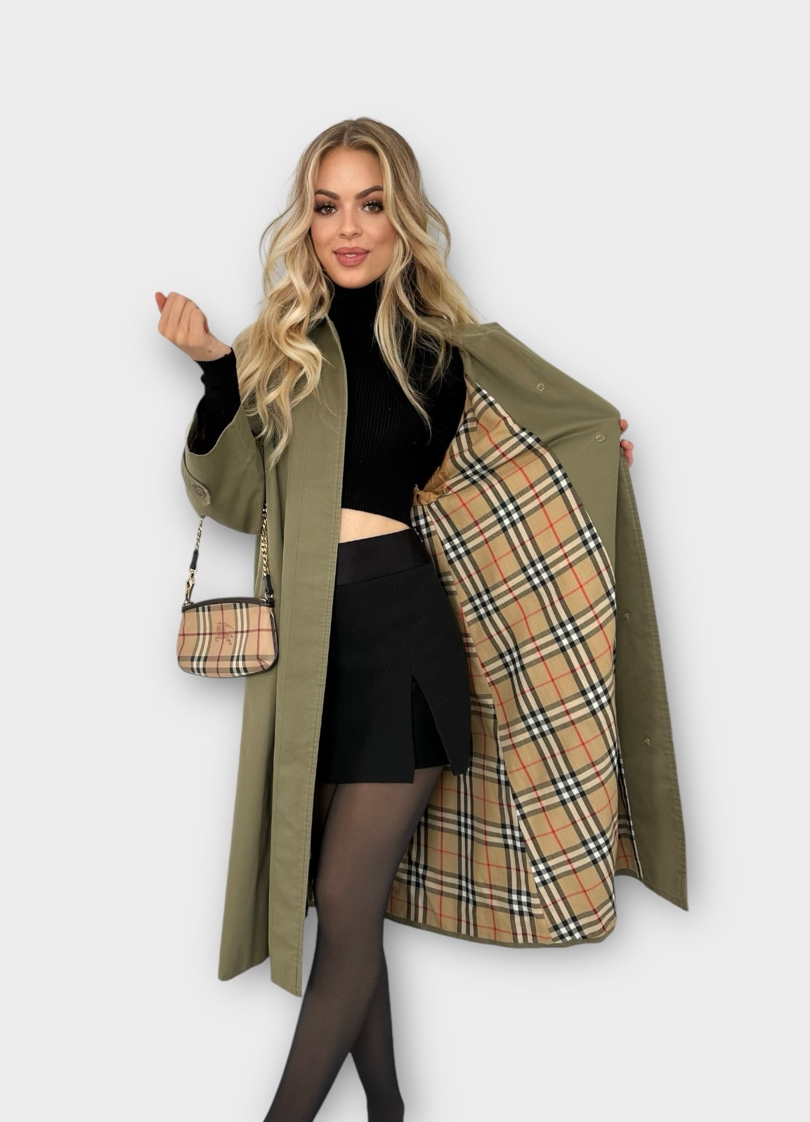 Burberry Trench-coat « Camden » Kaki vintage | T.S