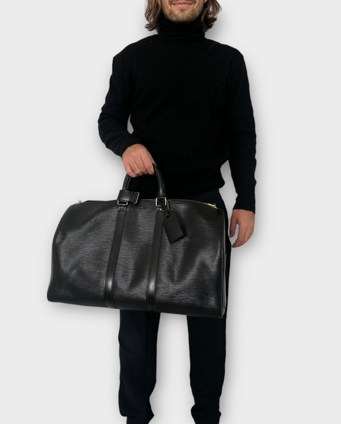 Louis Vuitton Sac Keepall 45 Cuir épi Noir
