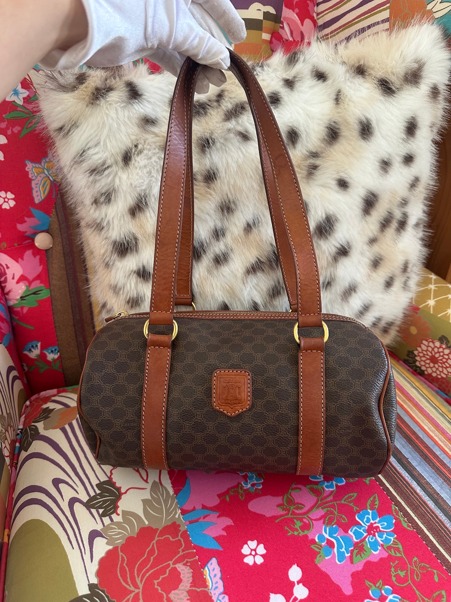 Celine - Sac Papillon toile macadam vintage