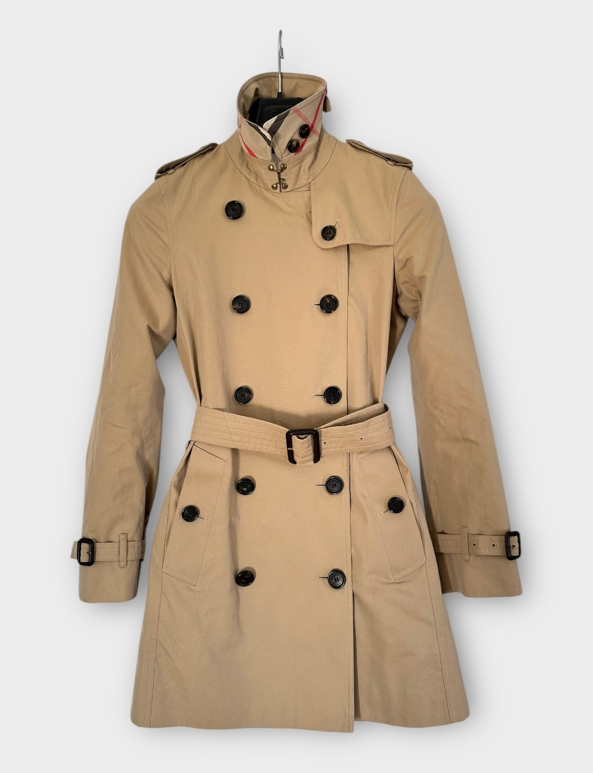 Burberry Trench-coat modèle “the Kensington ” Honey | T.XS