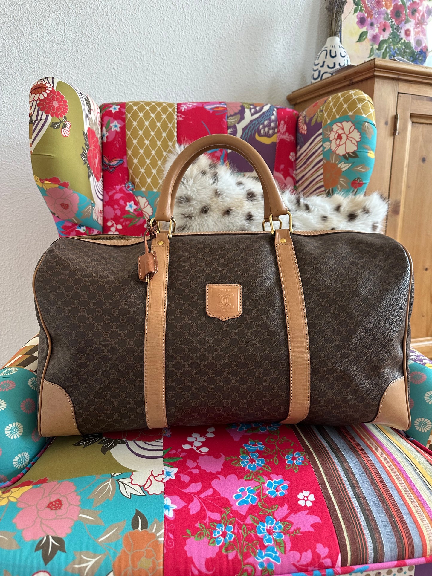 Céline - Sac de voyage 50 toile macadam