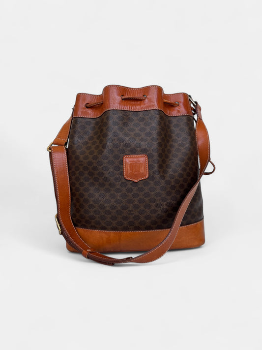Celine Sac seau toile macadam vintage