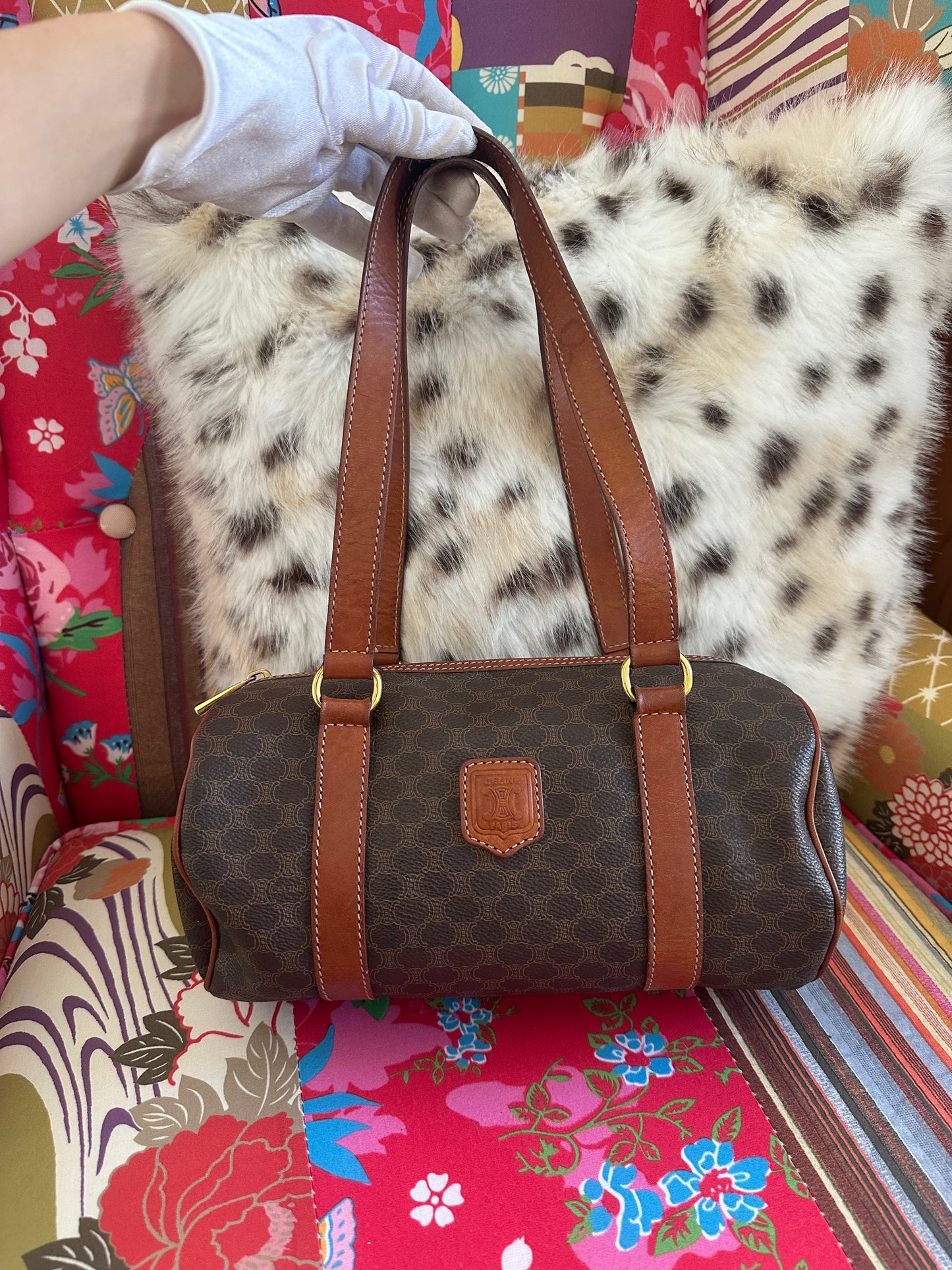 Celine - Sac Papillon toile macadam vintage