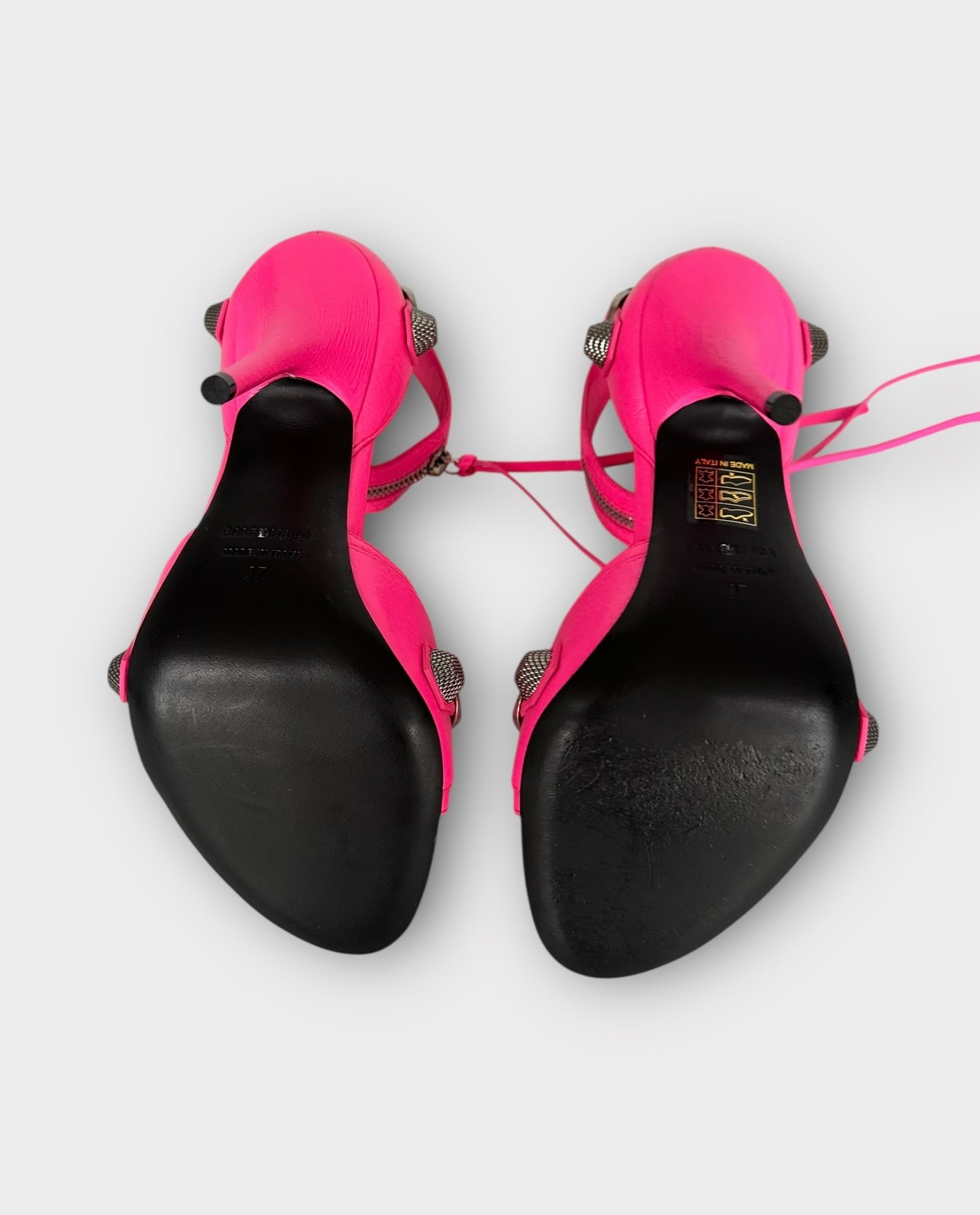 Balenciaga Escarpins/ Sandales Cagole cuir rose | T.37