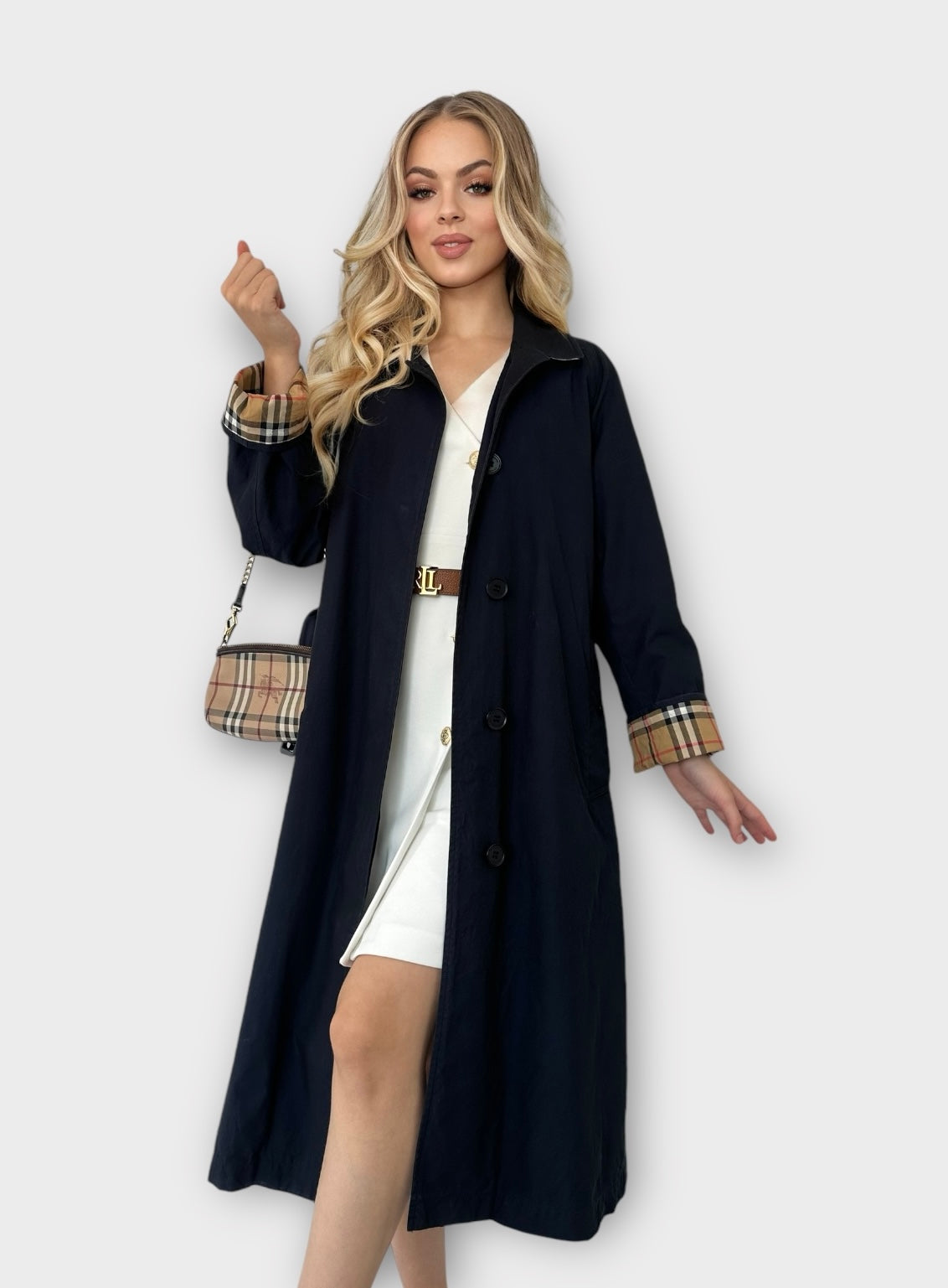 Burberry Trench-coat « the Brighton » bleu marine | T.XS