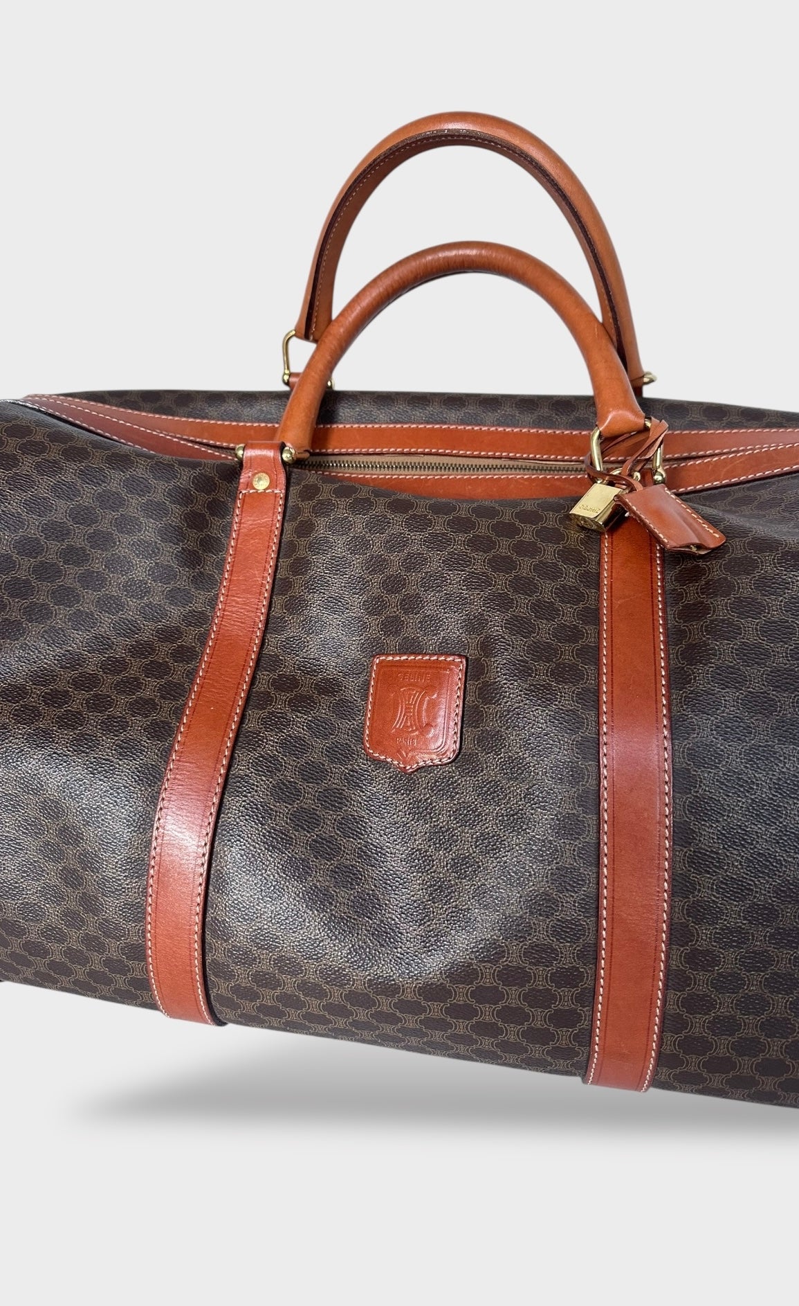 Céline - Sac de voyage 50 toile macadam vintage