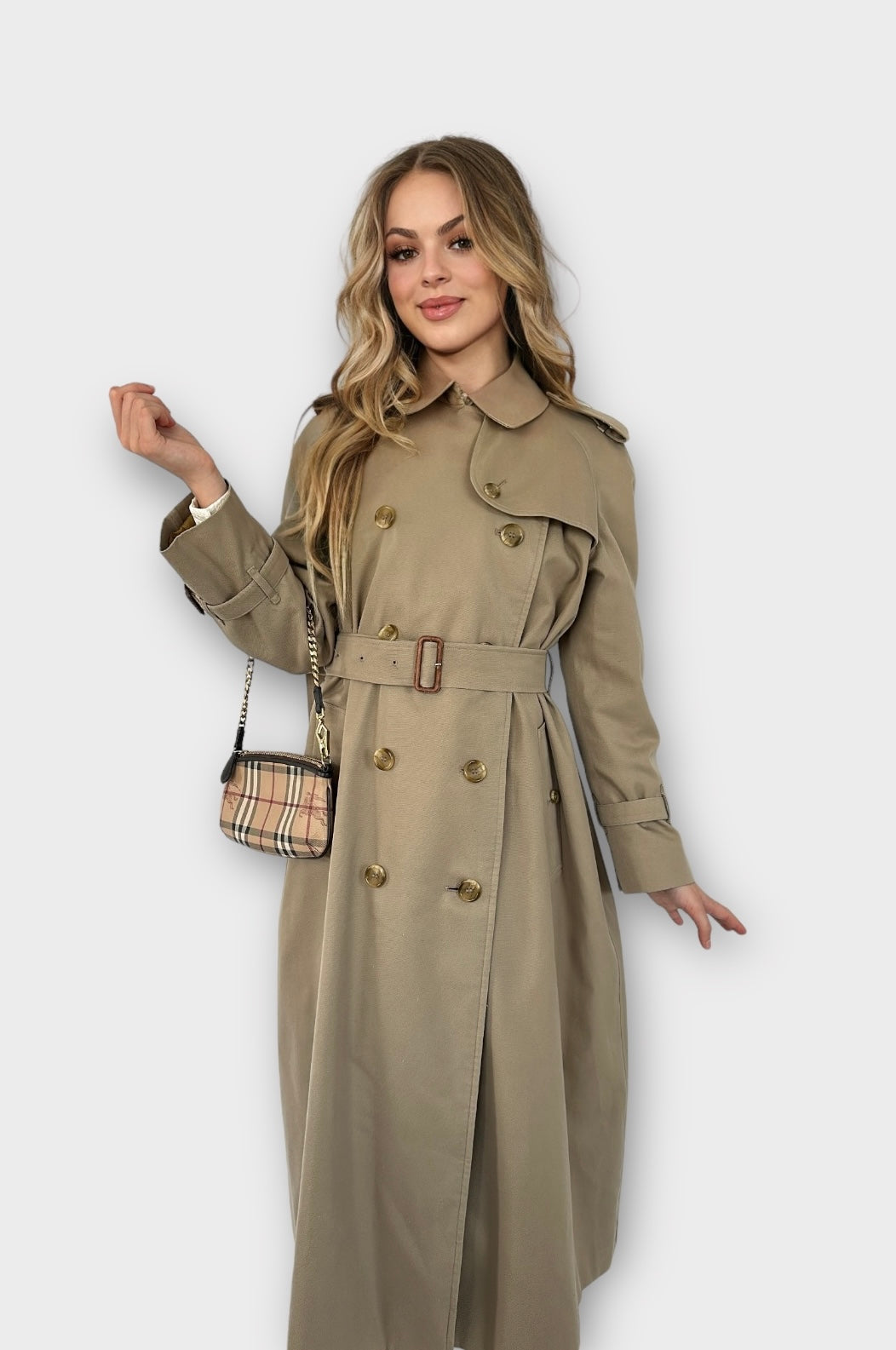 Trench-coat Burberry modèle “the Waterloo ” camel/ T.S