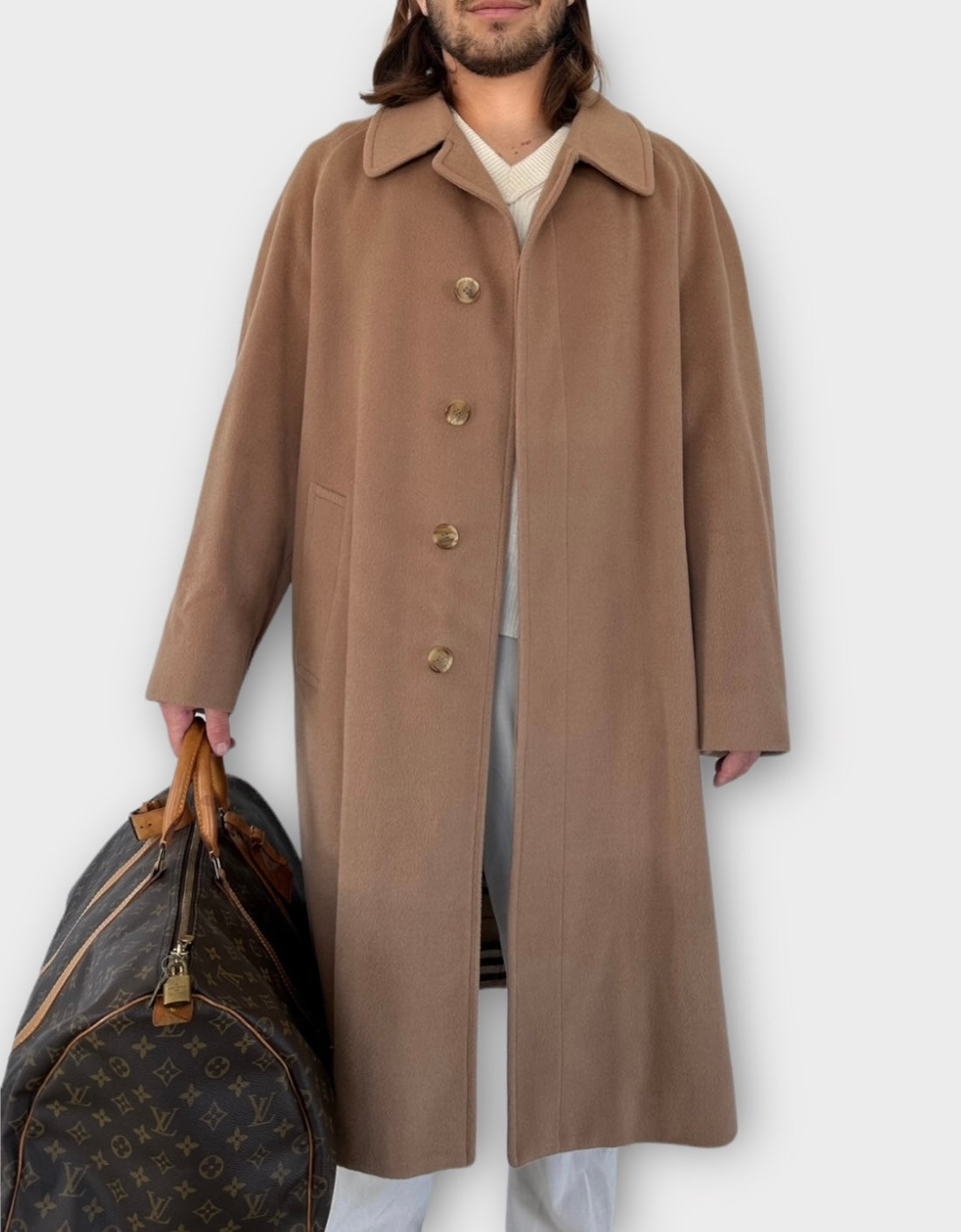 Manteau Burberry camel « Camden » en laine