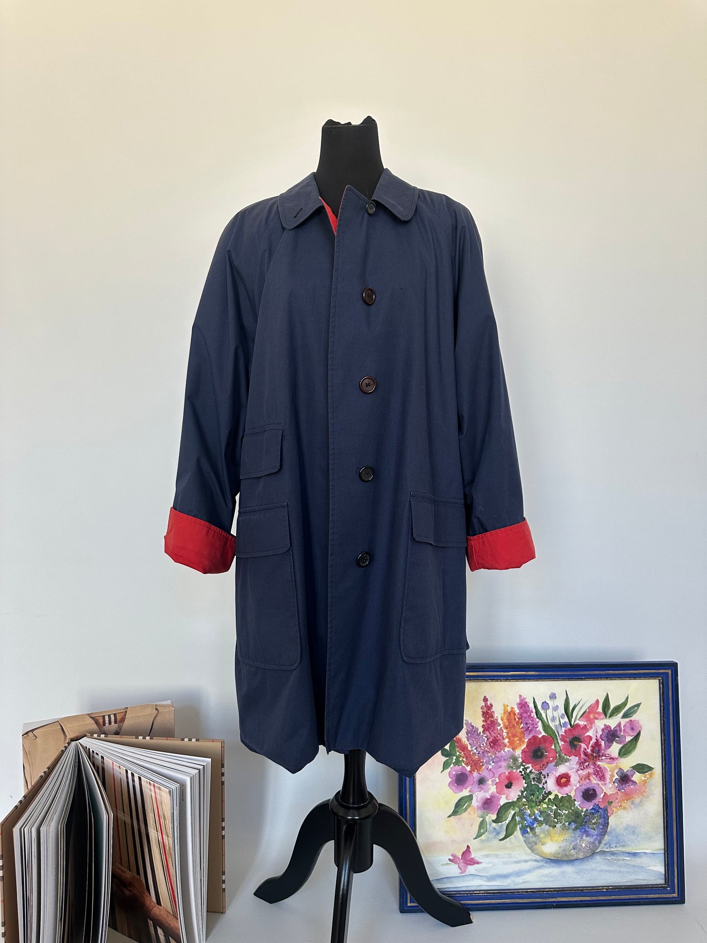 Burberry vintage – Trench-coat “Camden ” Bleu marine | T.L