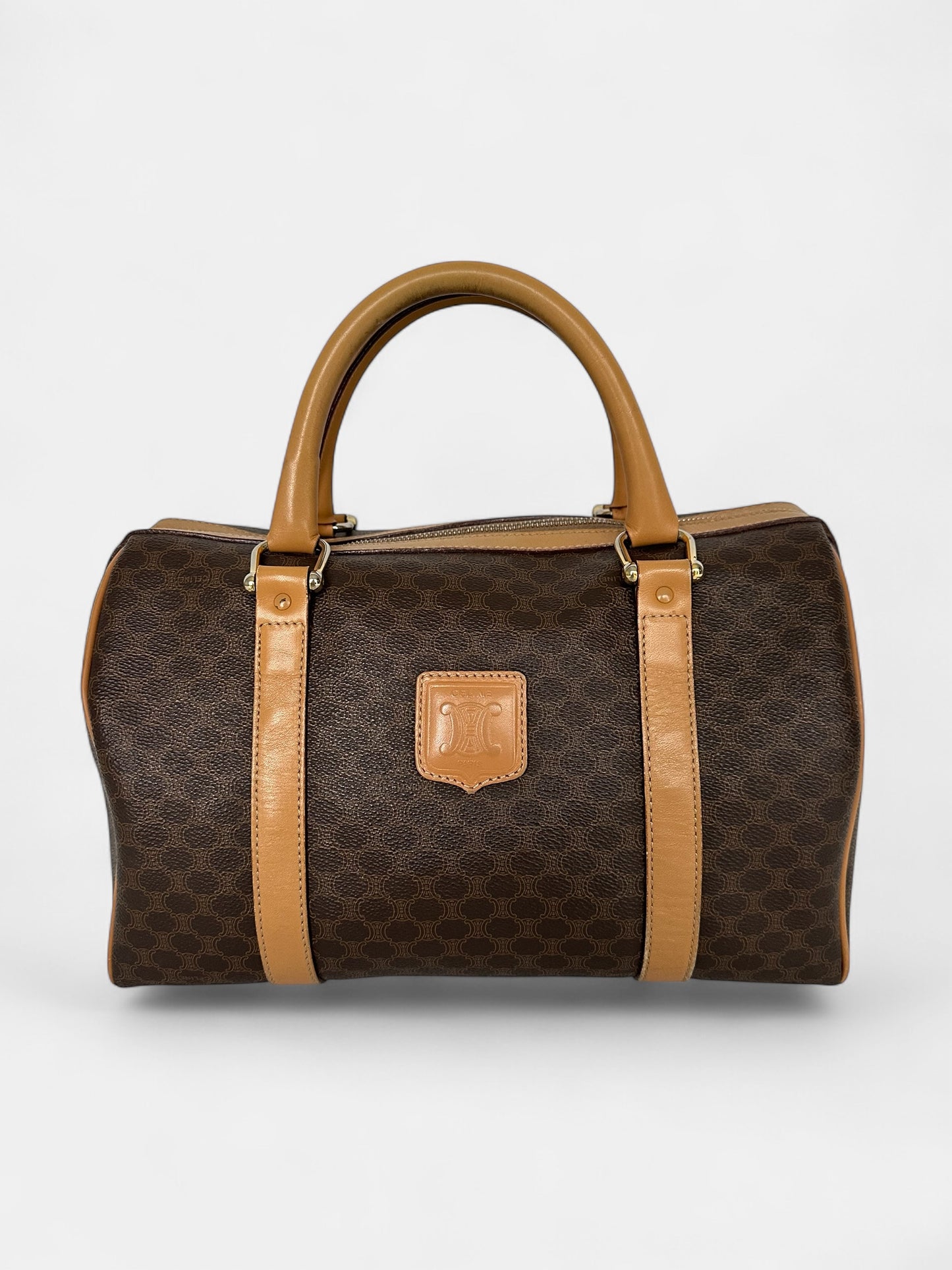 CELINE sac Boston toile Macadam